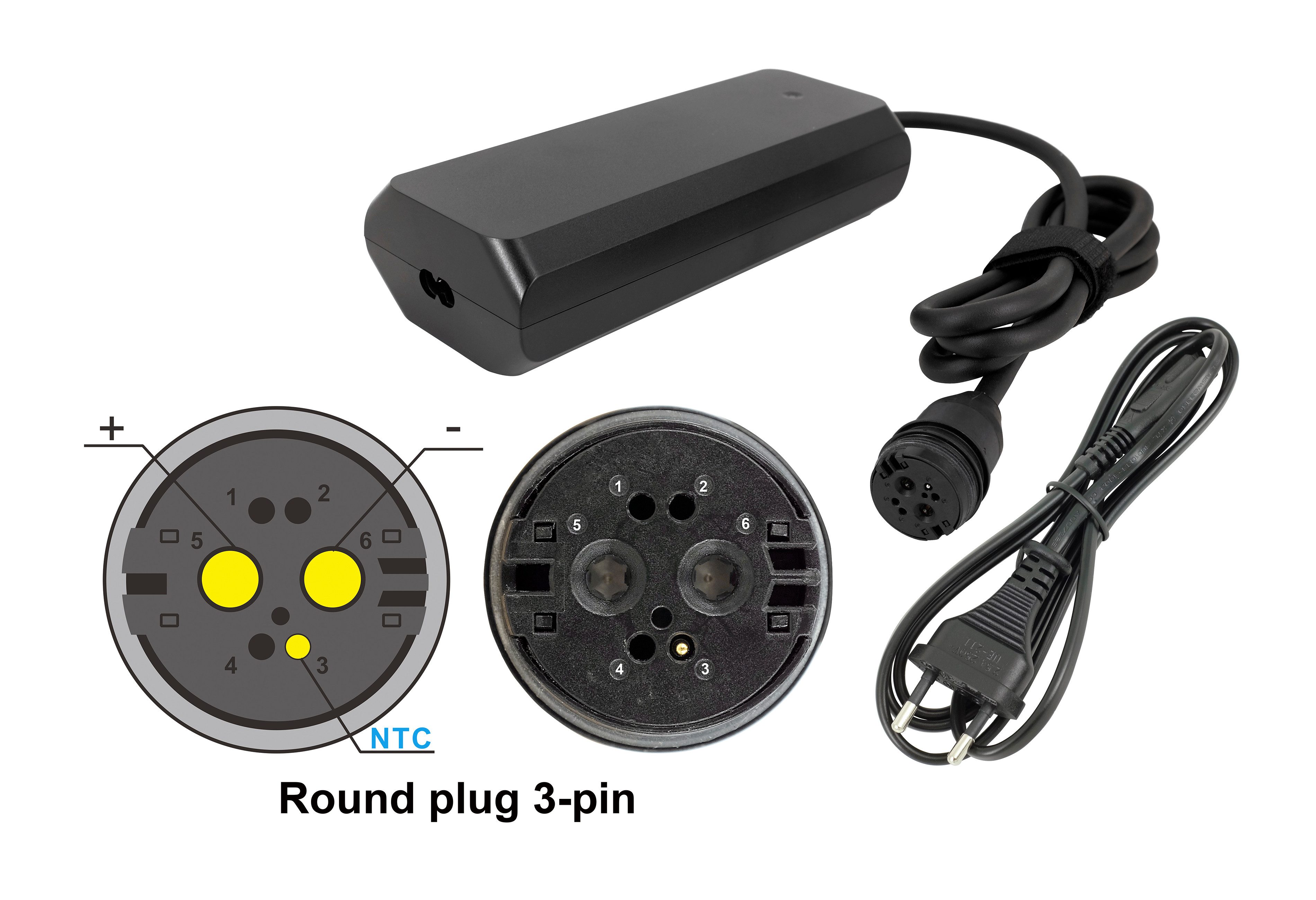 PowerSmart CSS181040E.601 Batterie-Ladegerät (4A 36V Rosenberger Stecker Ladegerät für Qwic Premium Q Akku BA00100 BA00105,Premium Q Mira Tour,Premium Q Mira Daily,Premium Q MN8,Premium Q MN8 Belt,Premium Q Atlas Vario,Premium Q Atlas Derailleur)