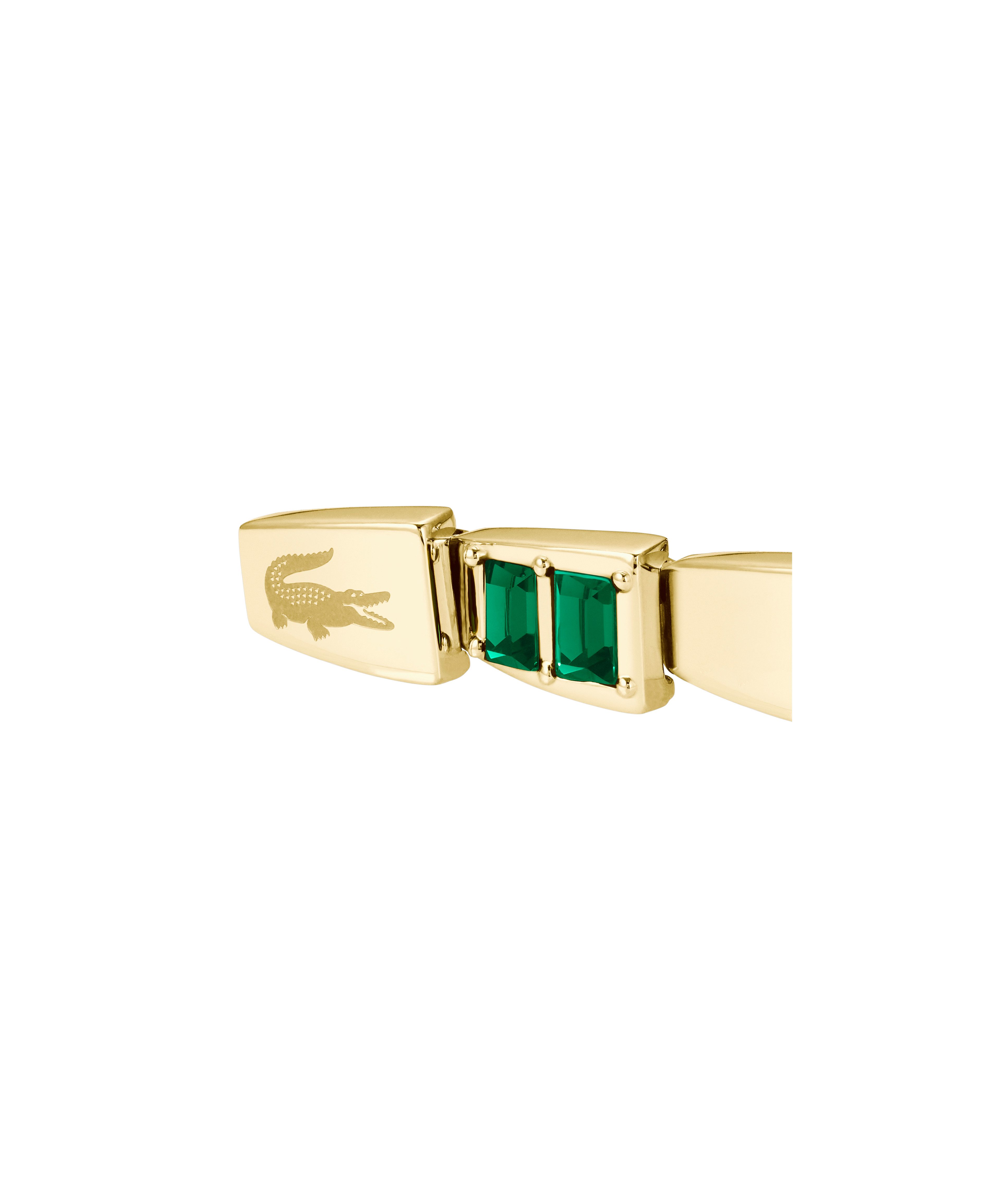 Lacoste Paar Ohrstecker CROCODELLE, mit Glasstein