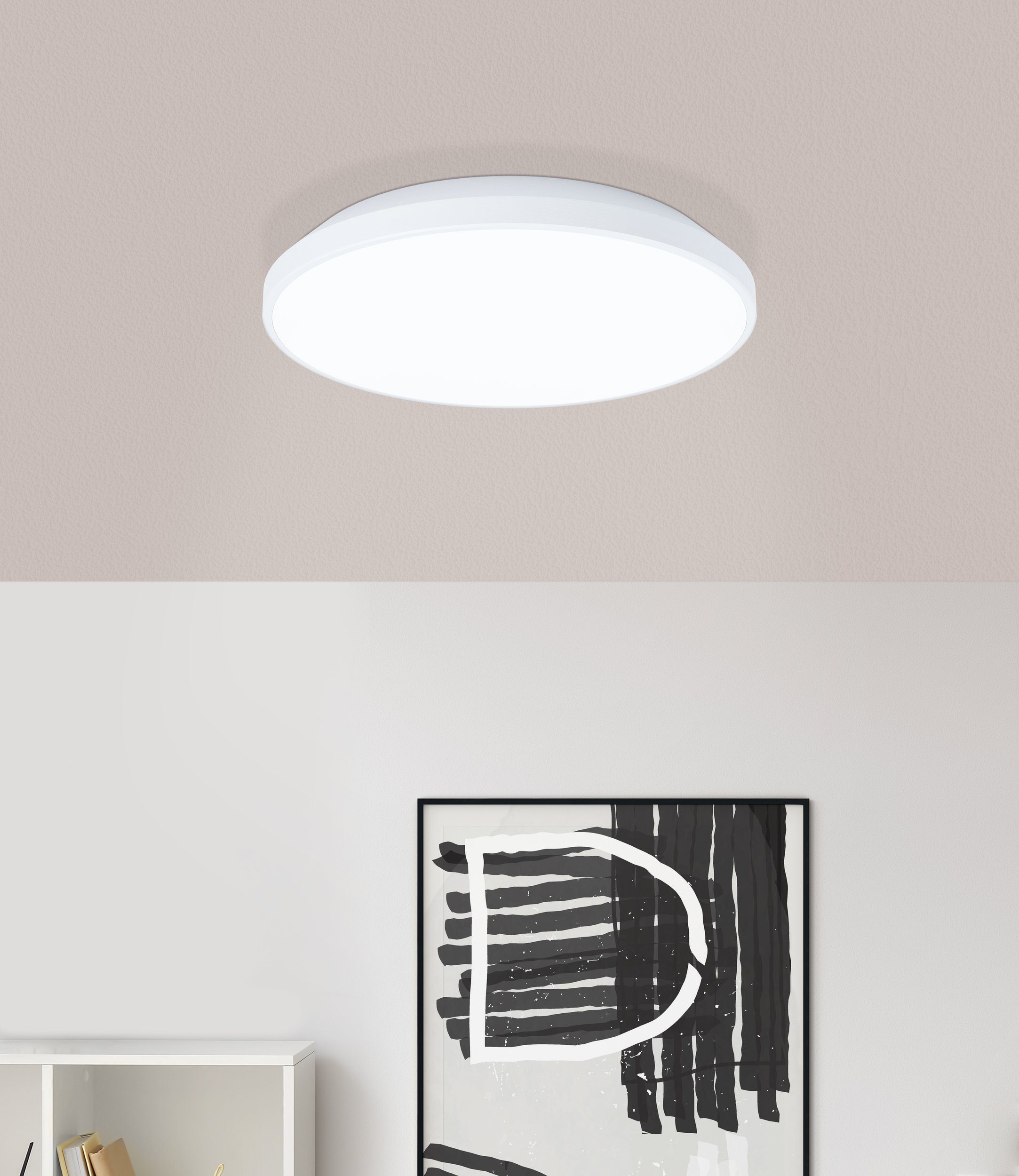 LED Aufbauleuchte Deckenlampe, Leuchtmittel EGLO Decke, cm inklusive, Aufbauleuchte, Ø 24 Lampe Aufbaulampe, Crespillo,