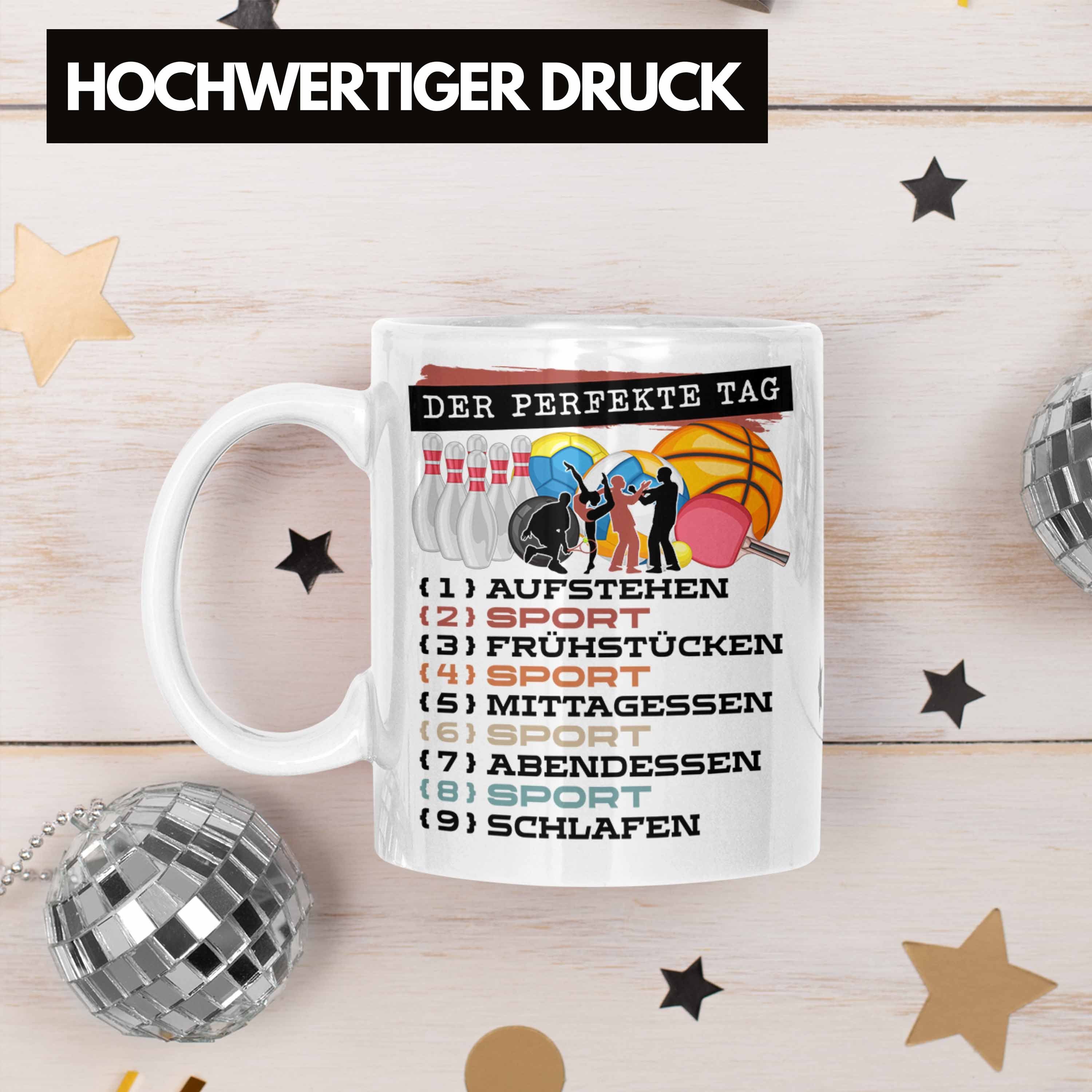 Tasse Der Trendation Trendation Weiss Sportler für Ballsportler - Perfe Spruch Tasse Geschenk