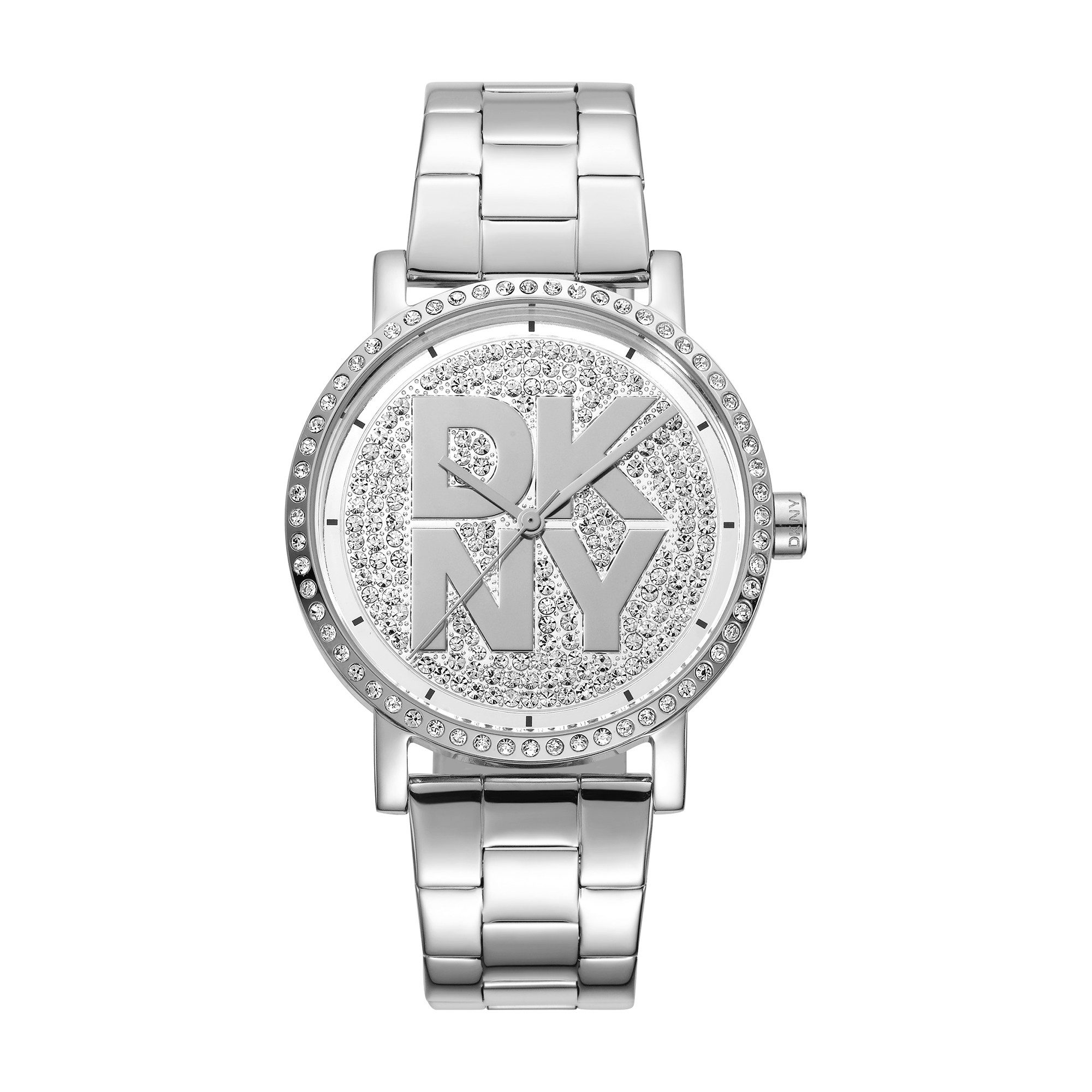 DKNY Quarzuhr Soho Logo DK1L035M0205, Armbanduhr, Damenuhr, Edelstahlarmband, analog