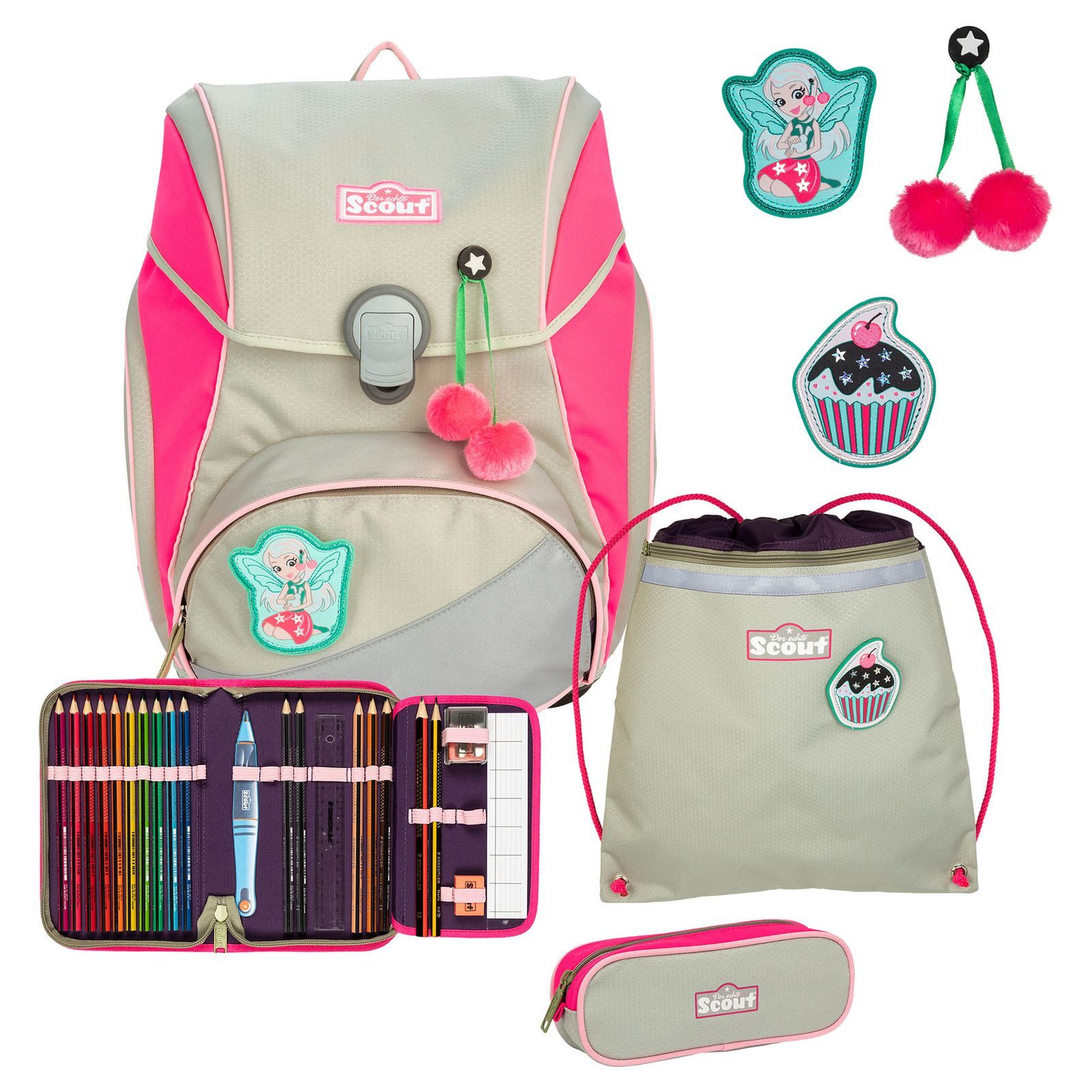 Scout Schulranzen Alpha Set 4-teilig (Set, 4-tlg)