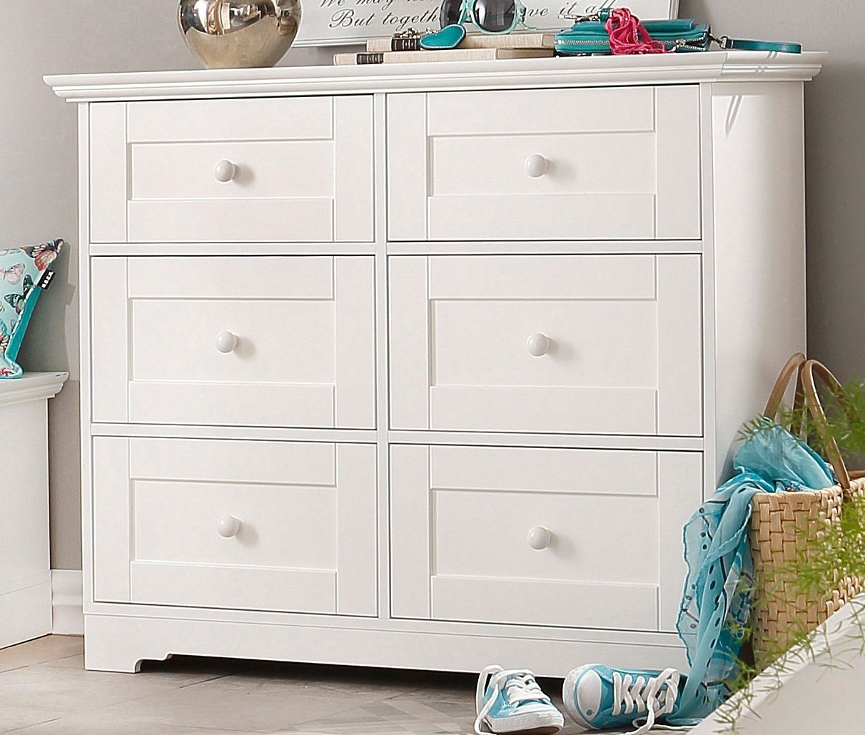 Home affaire Kommode »Lourdes«, 6 Schubkästen online ...