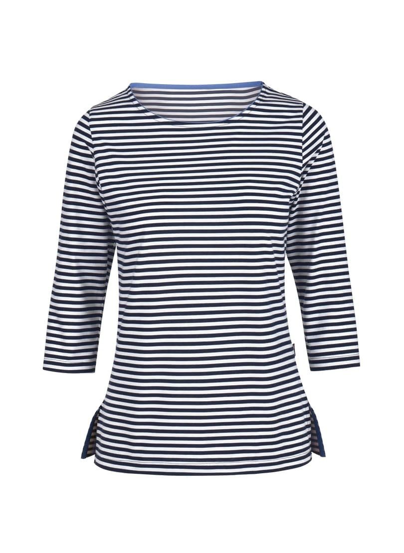 Shirt mit 100% 3/4-Arm Longsleeve aus Baumwolle navy TRIGEMA Trigema