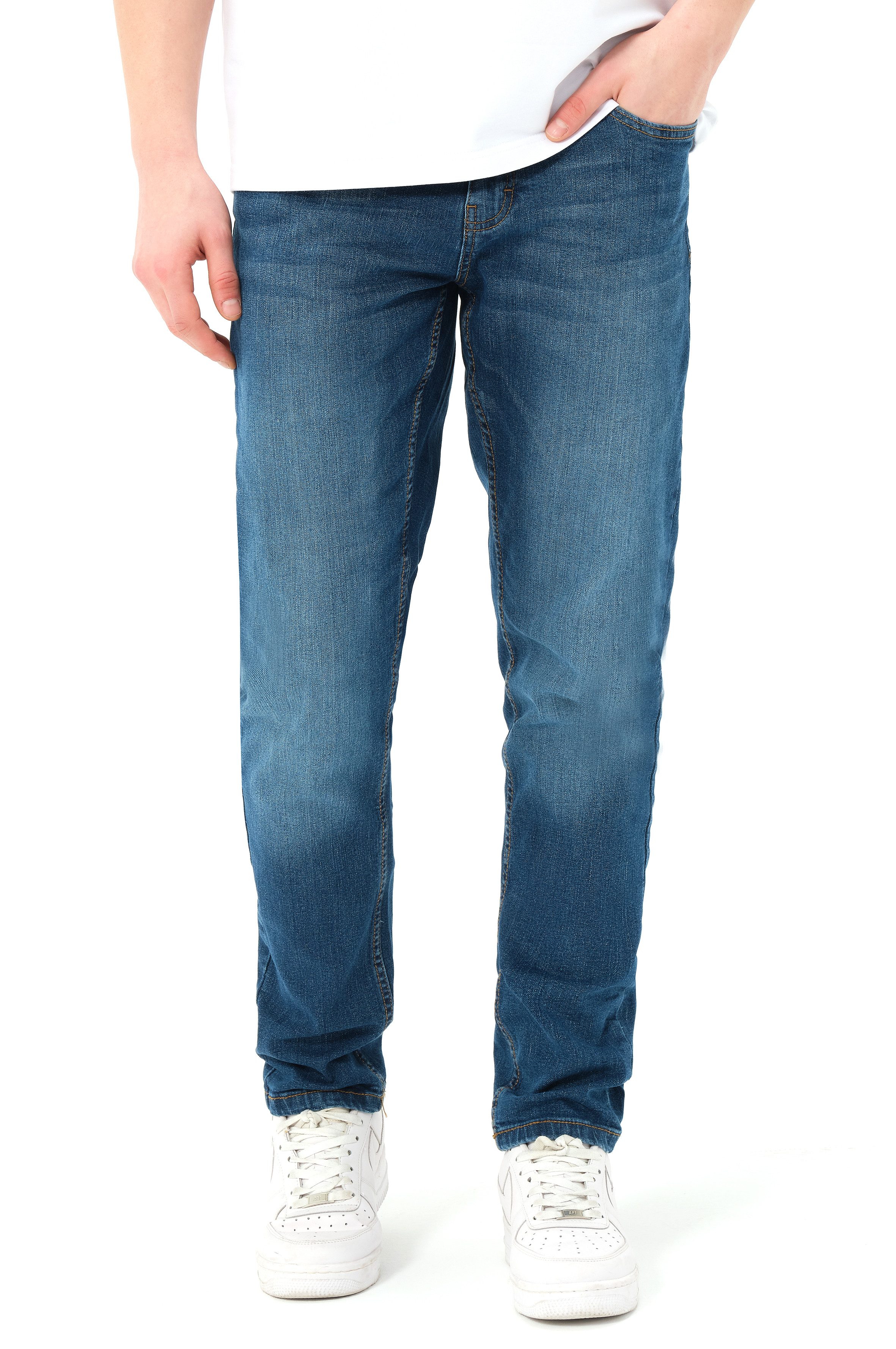 Smith & Solo Stretch-Jeans Hosen, Jeans Herren Slim Fit, Jeanshose 5-Pocket günstig online kaufen