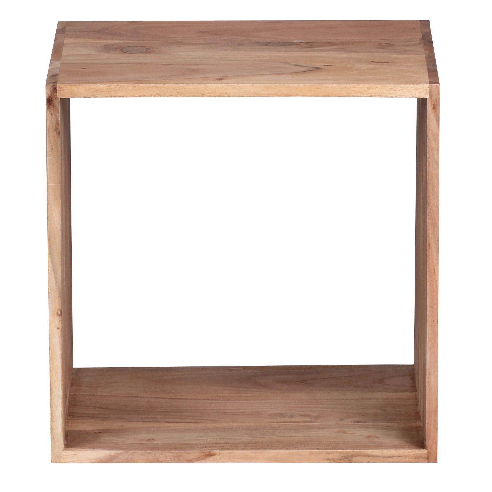KADIMA DESIGN Beistelltisch Standregal MUMBAI Massivholz günstig online kaufen
