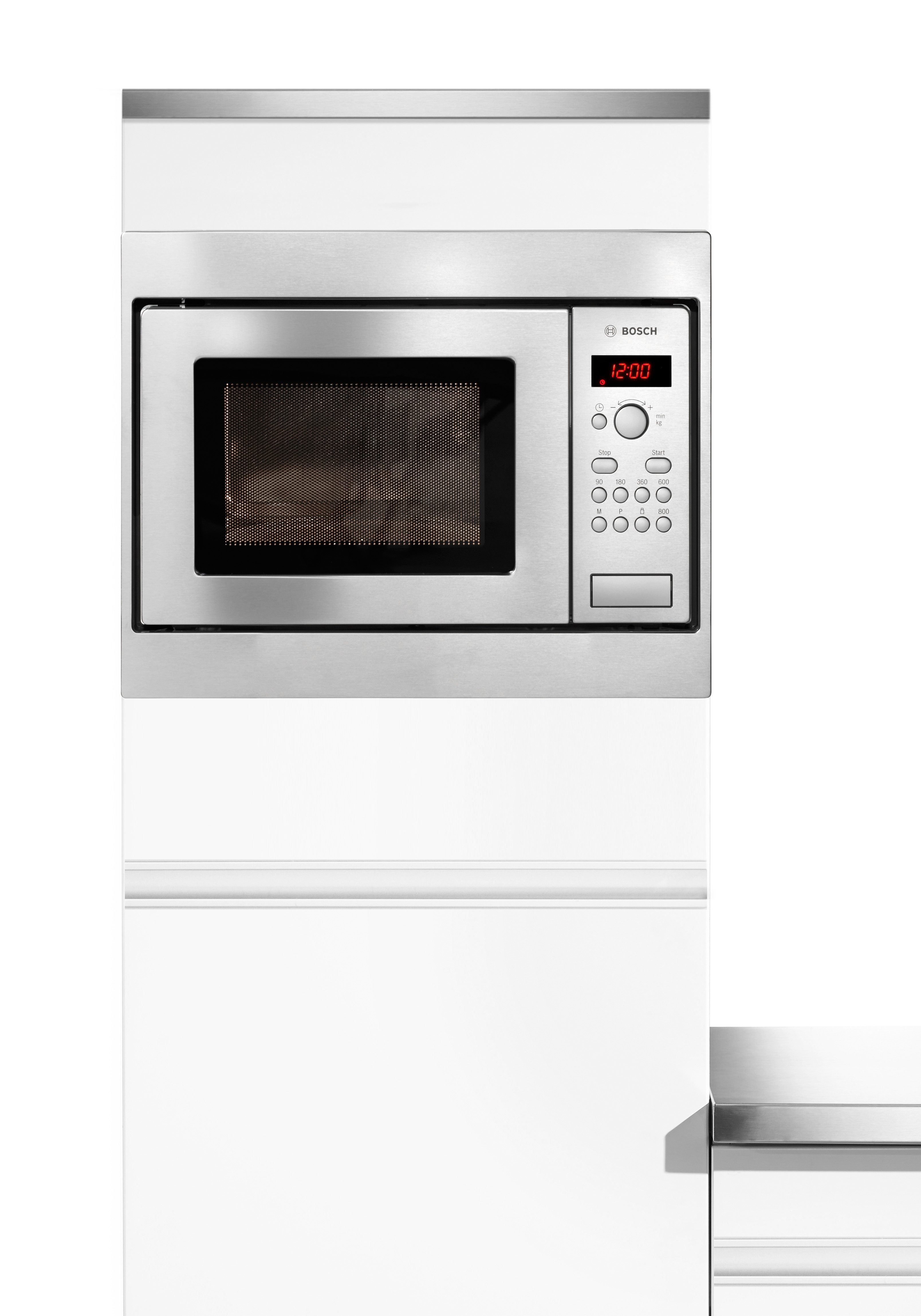 Einbau Mikrowelle 50 Cm Oberschrank Edelstahl BOSCH Einbau-Mikrowelle HMT75M521, 800 W, Ausführung für 50 cm breiten