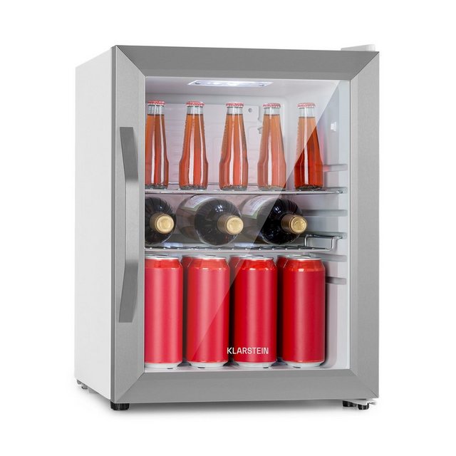 Klarstein Getränkekühlschrank HEA-BeersafeM-Crysta 10039423, 54 cm hoch, 40.5 cm breit, Bierkühlschrank Getränkekühlschrank Flaschenkühlschrank mit Glastür