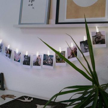 Wall-Art Hängedekoration Foto Klammern LED Lichterkette (1 St), Batteriebetriebene Leuchtdeko