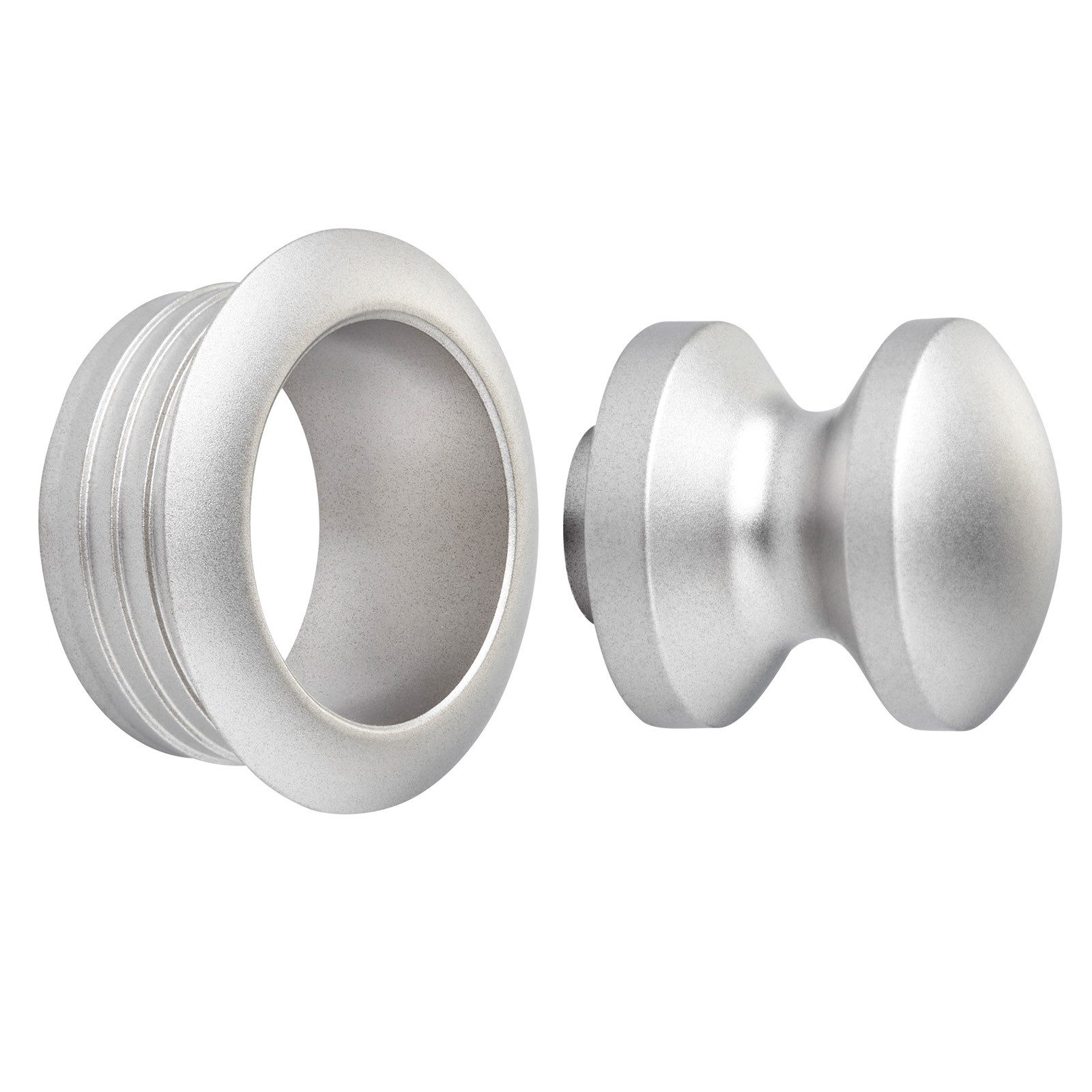 SO-TECH® Möbelbeschlag Aufschraubschloss Möbelschloss Türschloss Caravan-Schloss, Knopfset Mini 16 mm Edelstahloptik