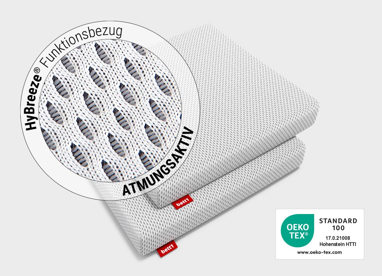 bett1.de Stuhlkissen BODYGUARD Sitzkissen, luftiger Schaumkern, Bezug waschbar bei 60° C, 2 Stück