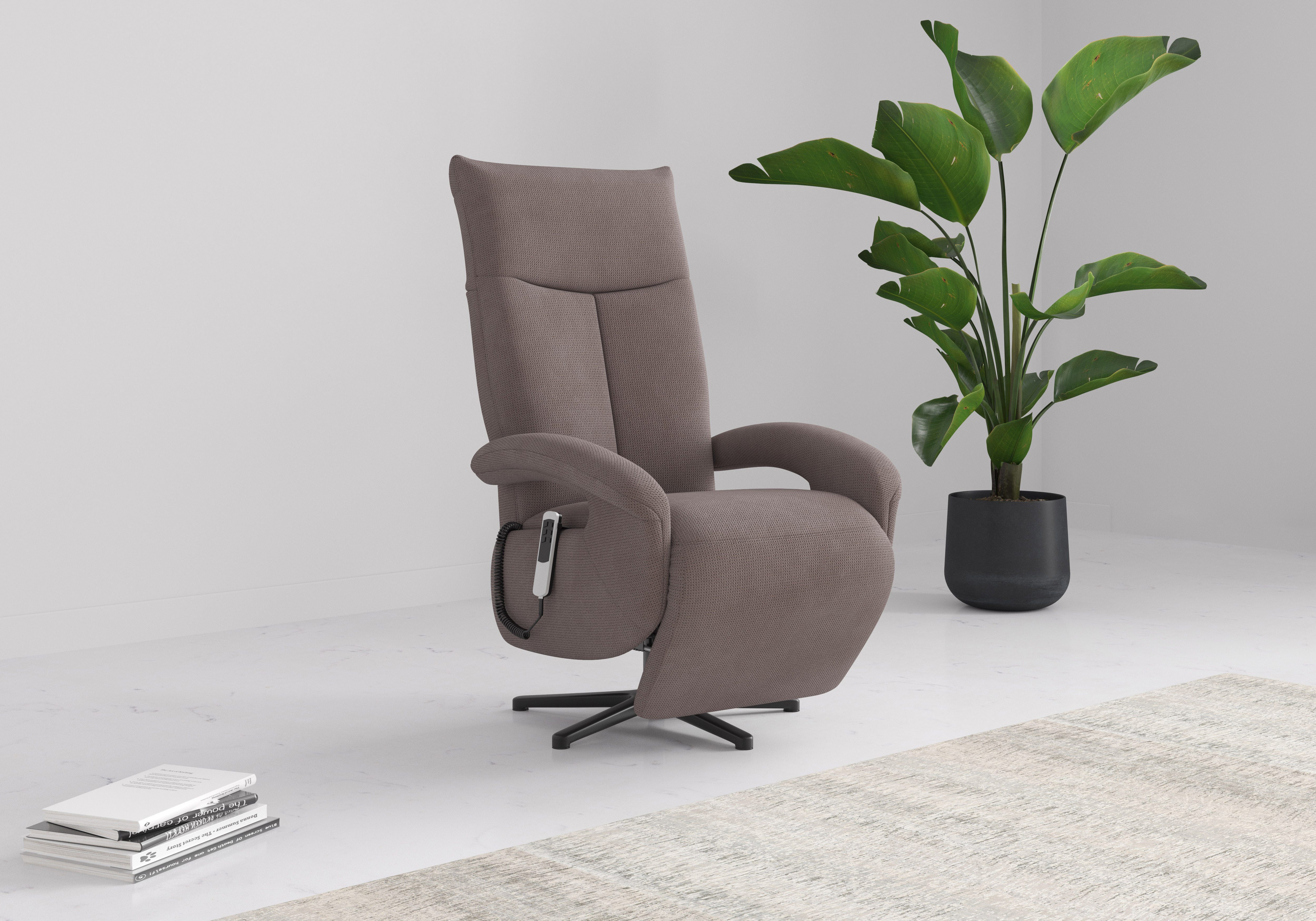 sit&more TV-Sessel Emely, inkl. Kopfteilverstellung & 360° Drehfunktion, wahlweise mit 2 Motoren, Akku & Aufstehhilfe