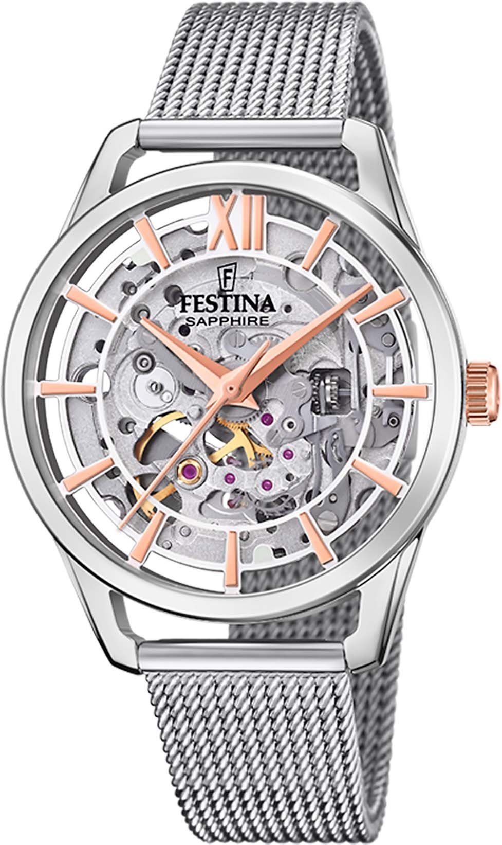 Festina Automatikuhr Automatik F20627/1, Armbanduhr, Damenuhr, mechanische günstig online kaufen