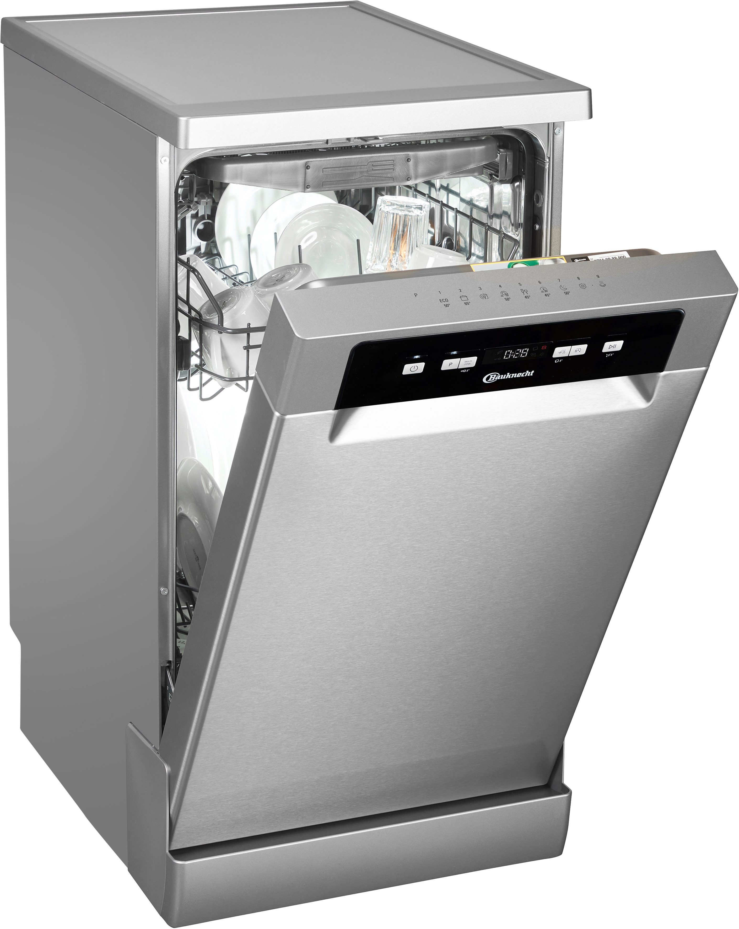 BAUKNECHT Standgeschirrspüler BK4FC11BS7A0X, 11 Maßgedecke, ActiveDry