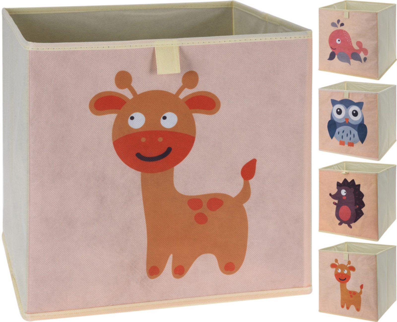 Koopman Spielzeugtruhe Spielzeugbox Aufbewahrung 32x32x32 cm Motiv 4 er Set günstig online kaufen