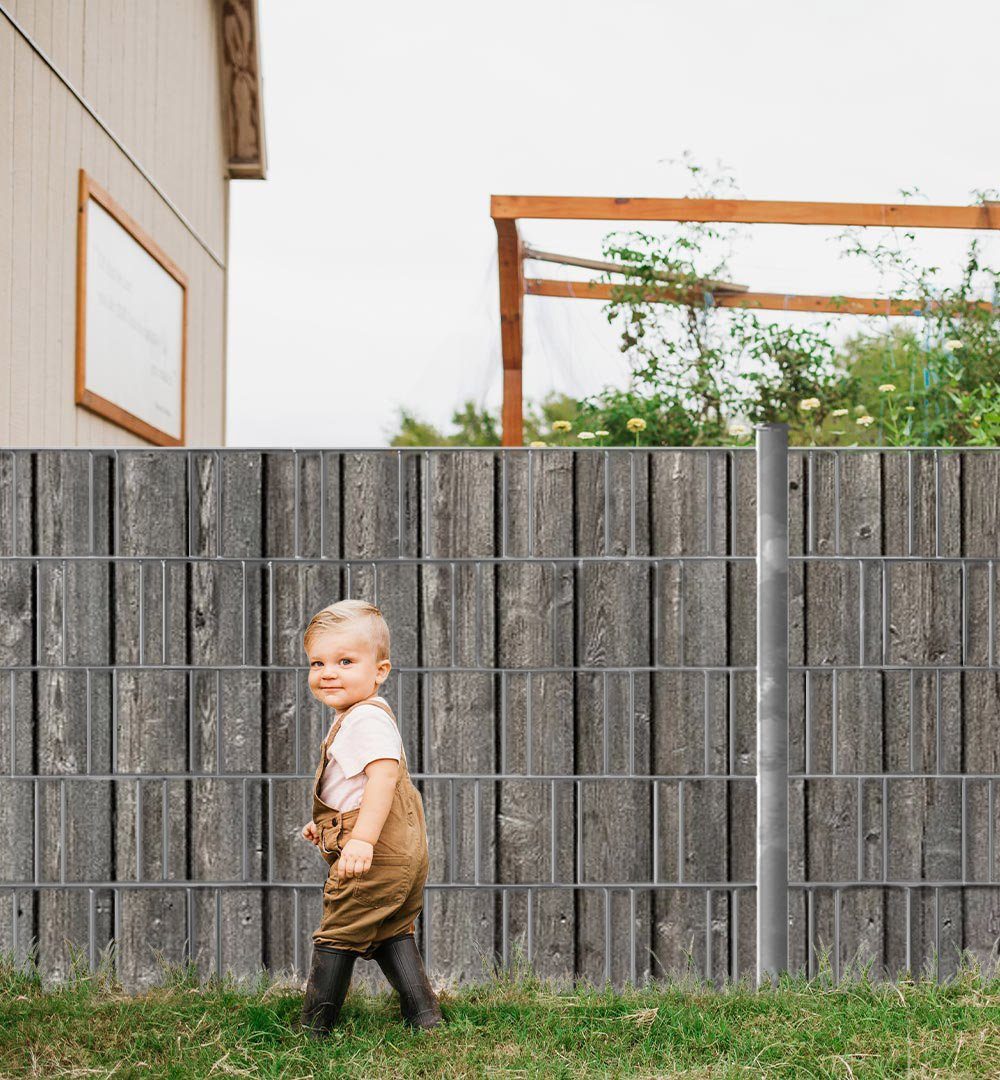 MyMaxxi Sichtschutzstreifen Sichtschutzstreifen Alte Vintage Holzwand Sichtschutz Garten Zaun, (Alte Vintage Holzwand)