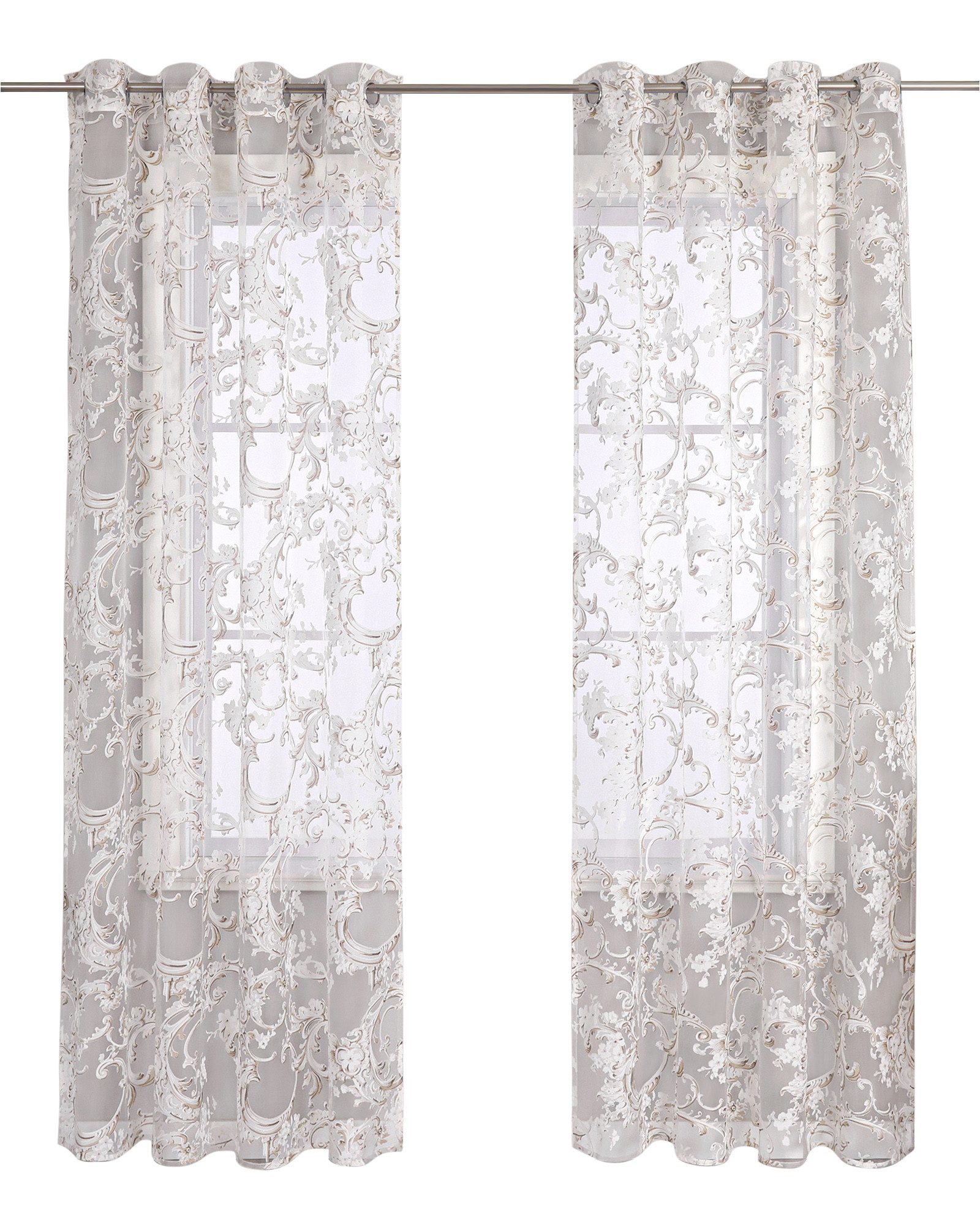 Joyswahl Gardine (1 St), Ösen, transparent, wohnzimmer modern, voile, mit R günstig online kaufen