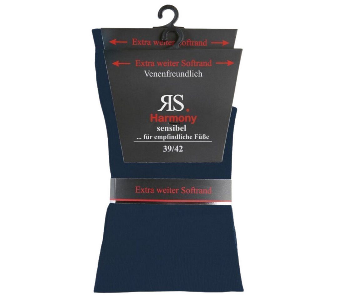 RS Harmony Diabetikersocken Baumwolle Herren extra weit breit ohne Gummi