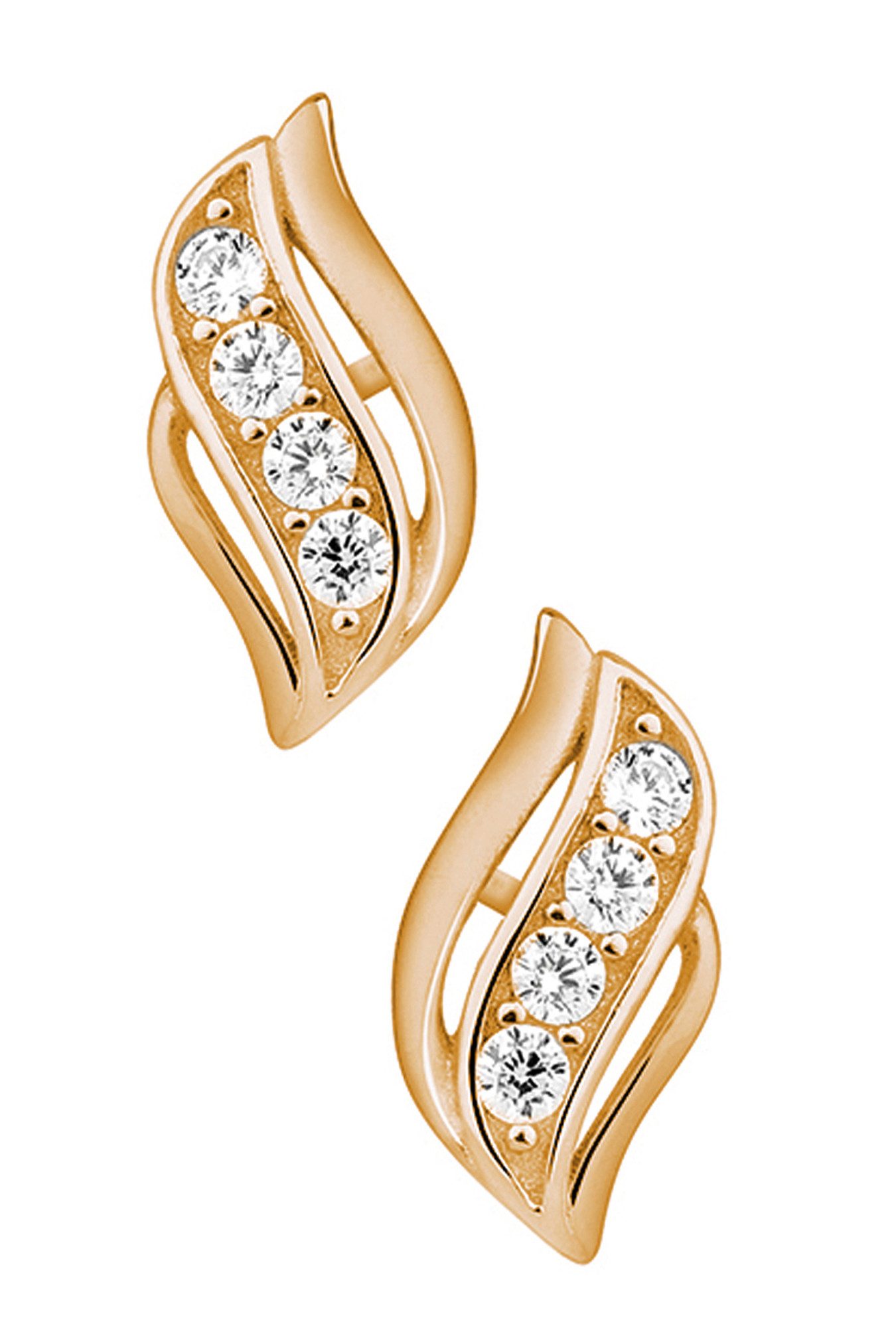 Limana Paar Ohrstecker echt 925 Silber goldene Frauenohrringe für jeden Tag günstig online kaufen