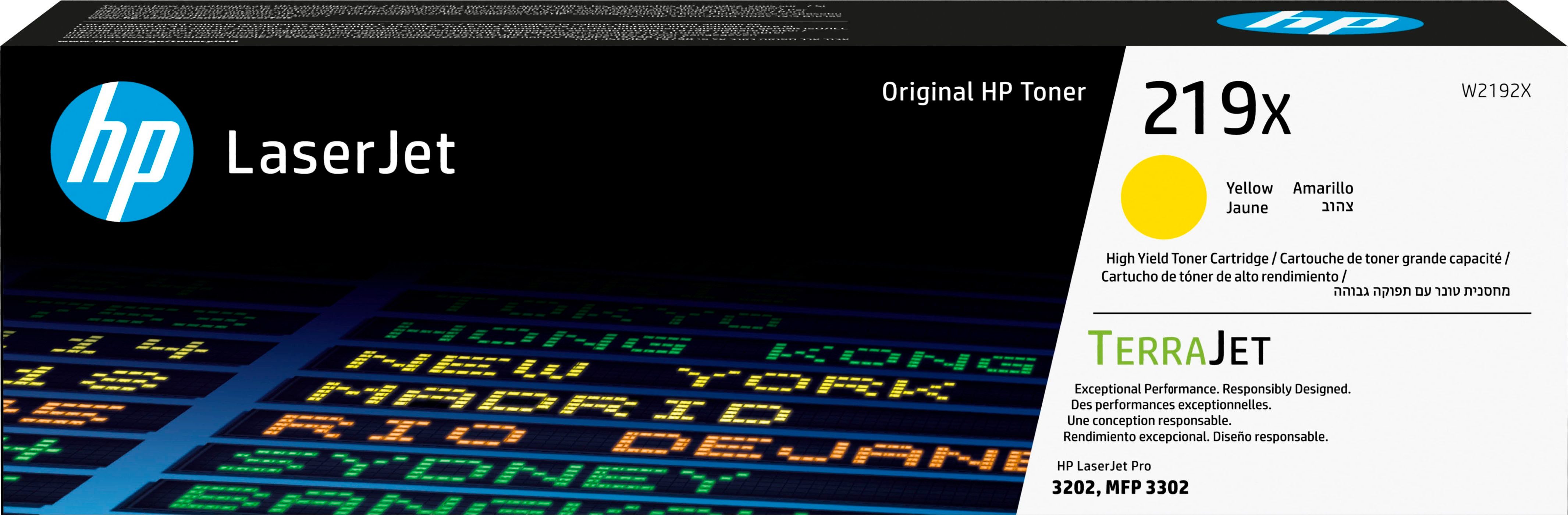 HP Tonerkartusche HP original Toner 219 Größen A+X, Farben: B/C/M/Y