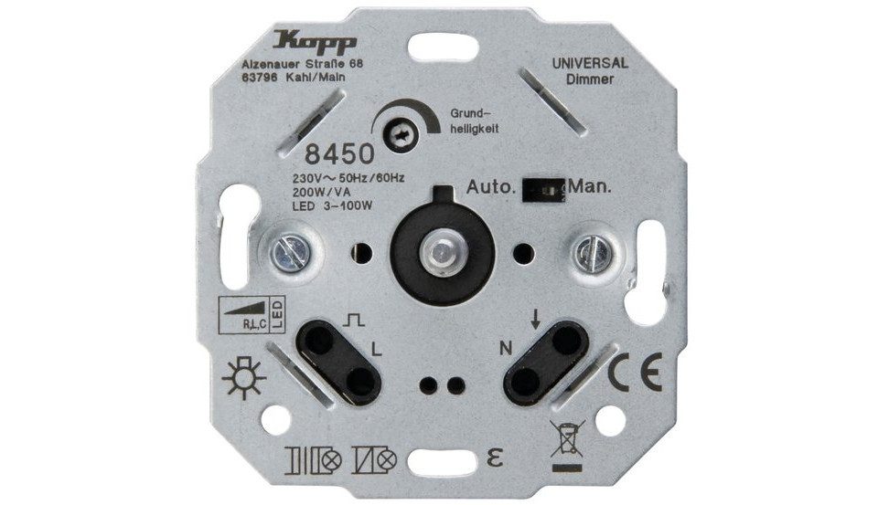 Kopp Drehdimmer Kopp Universaldimmer LED 3-170 W 845000186