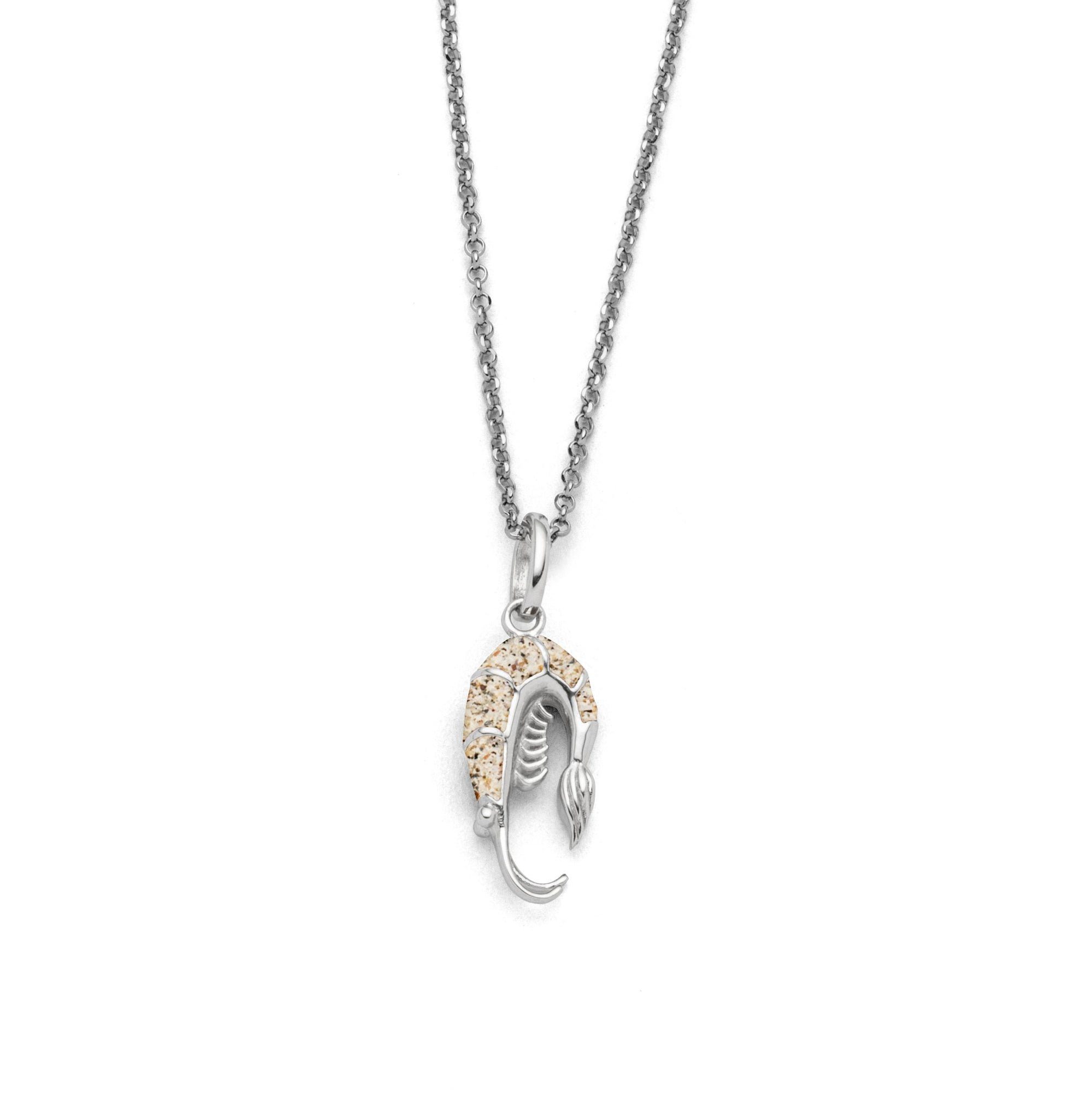 Kette mit Anhänger DUR Schmuck: Kette "Nordseekrabbe" mit Strandsand K2804