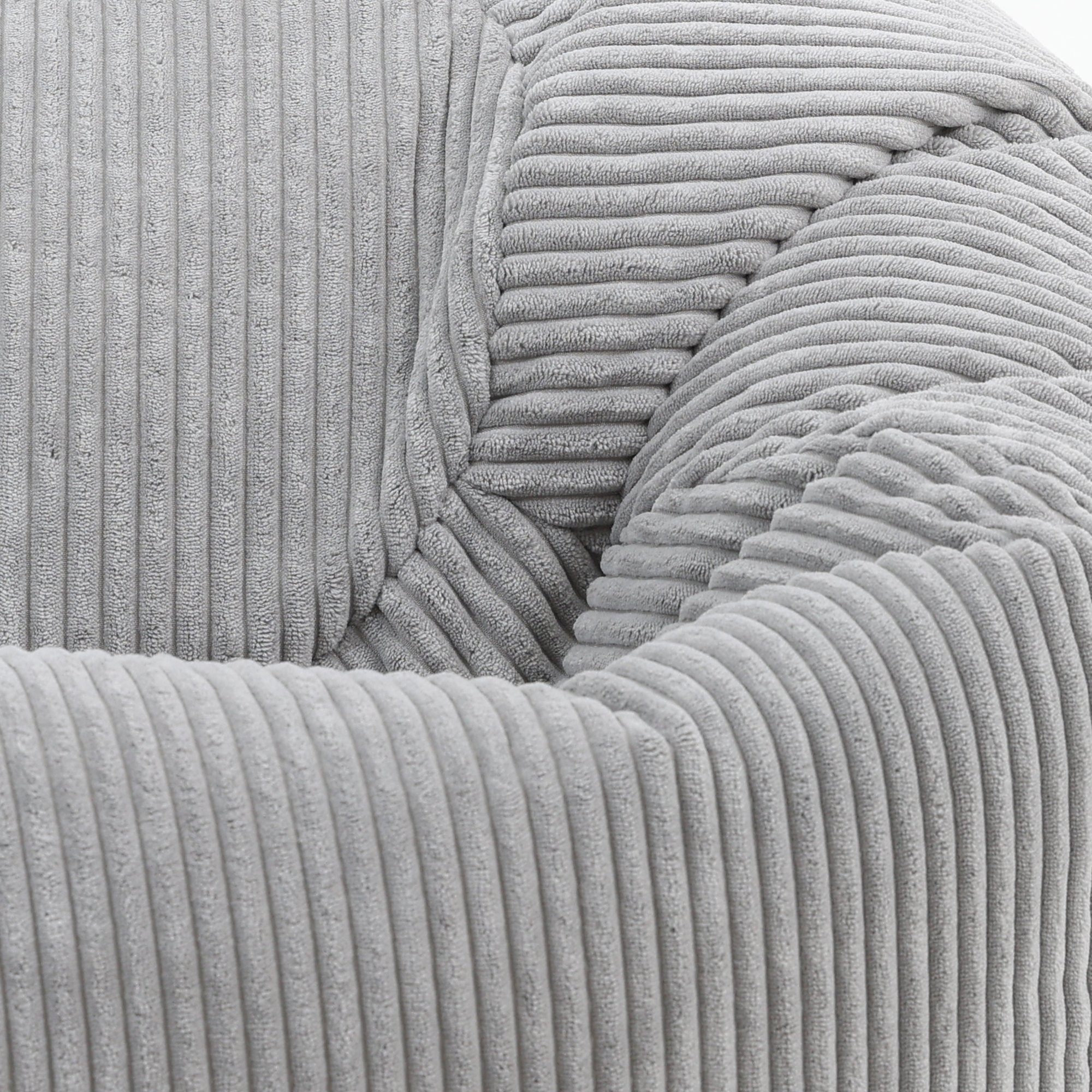 icon Sitzsack Erwachsene aus Cord „Kingston“ mit Hocker (Spar-Set, 1 x Sitzsack, 1 x Fußhocker), 85x50cm, Made in Germany, für Erwachsene & Kinder – Bild 5 von 5
