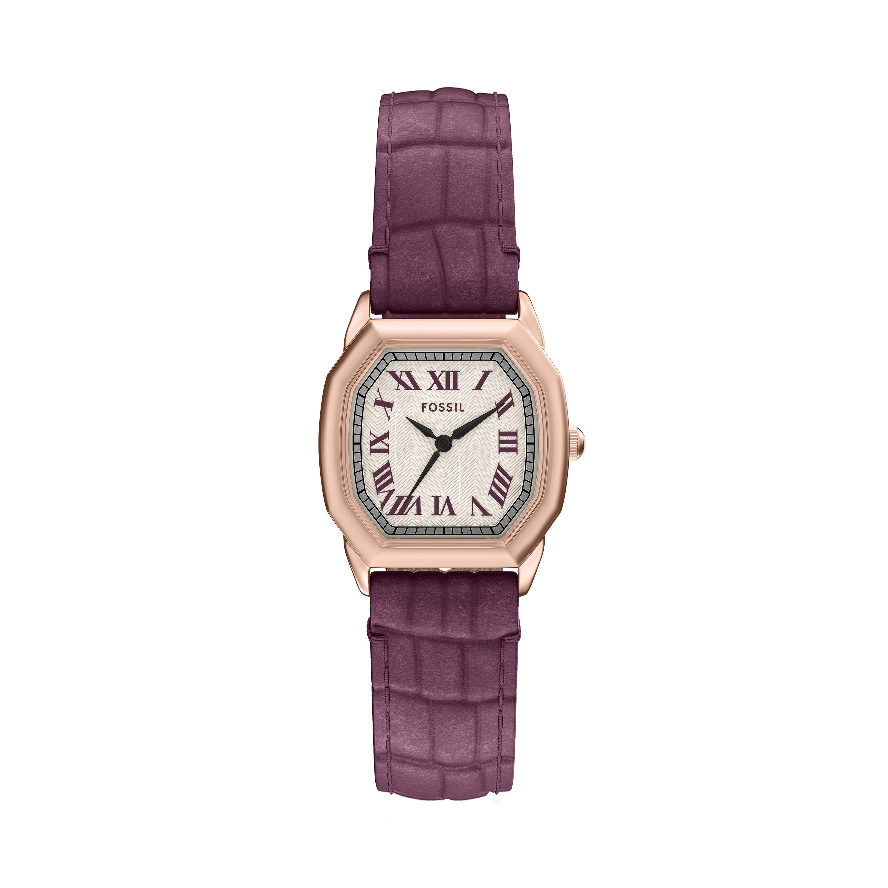 Fossil Quarzuhr Harlow ES5428, Armbanduhr, Damenuhr, Lederarmband, analog