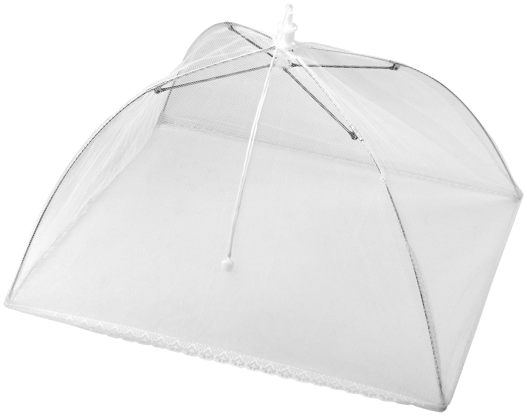 SCHELLENBERG Fliegenhaube Lebensmittelabdeckung aus Polyester (Packung), Fliegen- und Mückenschutz für Obst, weiß