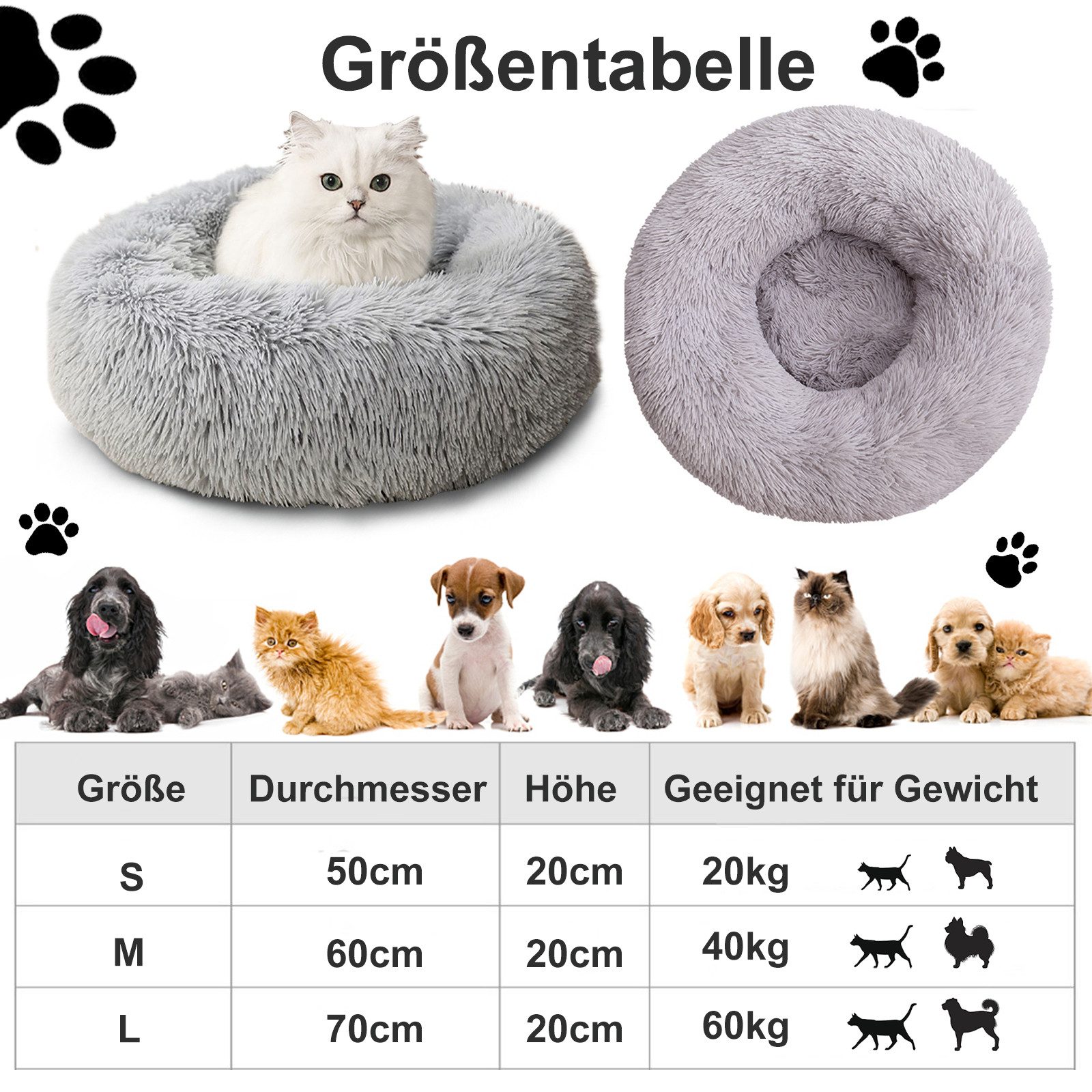 CALIYO Tierbett Tierbetten, Katzenbett waschbar Flauschiges günstig online kaufen
