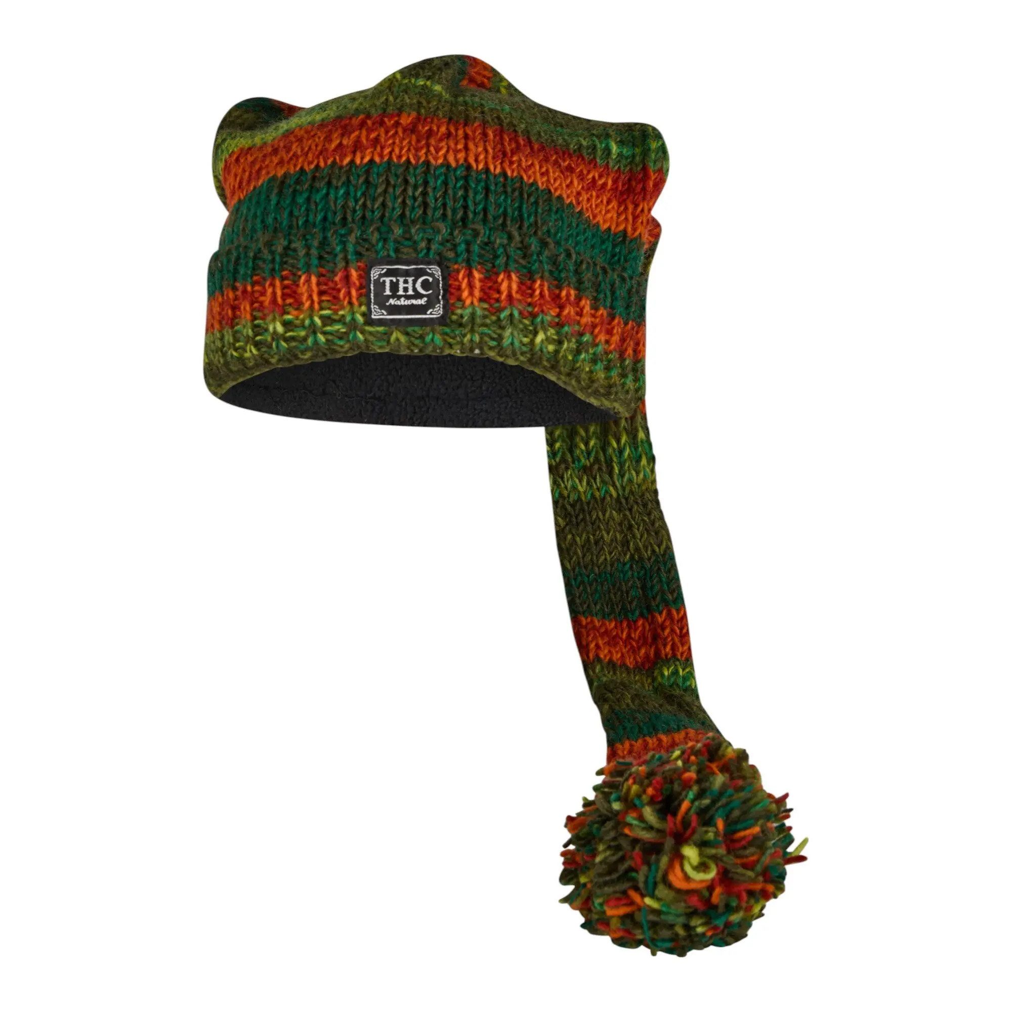 THC Natural Line Strickmütze THC Schafwoll Zipfelmütze 804 grün (1 Stück, 1-St., 1 Stück) Innenfutter: Fleece