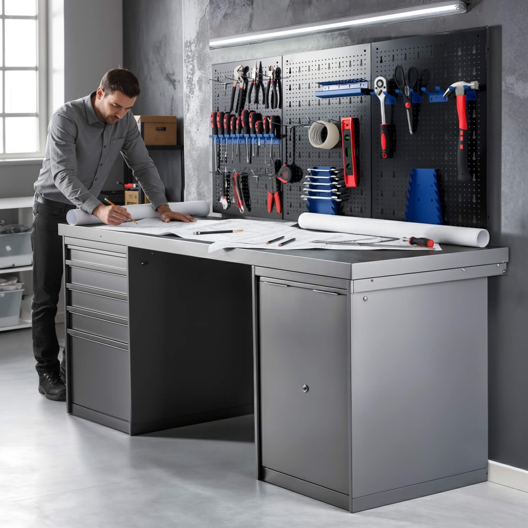 Arebos Lochwand 3-teilige Werkzeugwand Hakenset stabil & montagefreundlich, günstig online kaufen