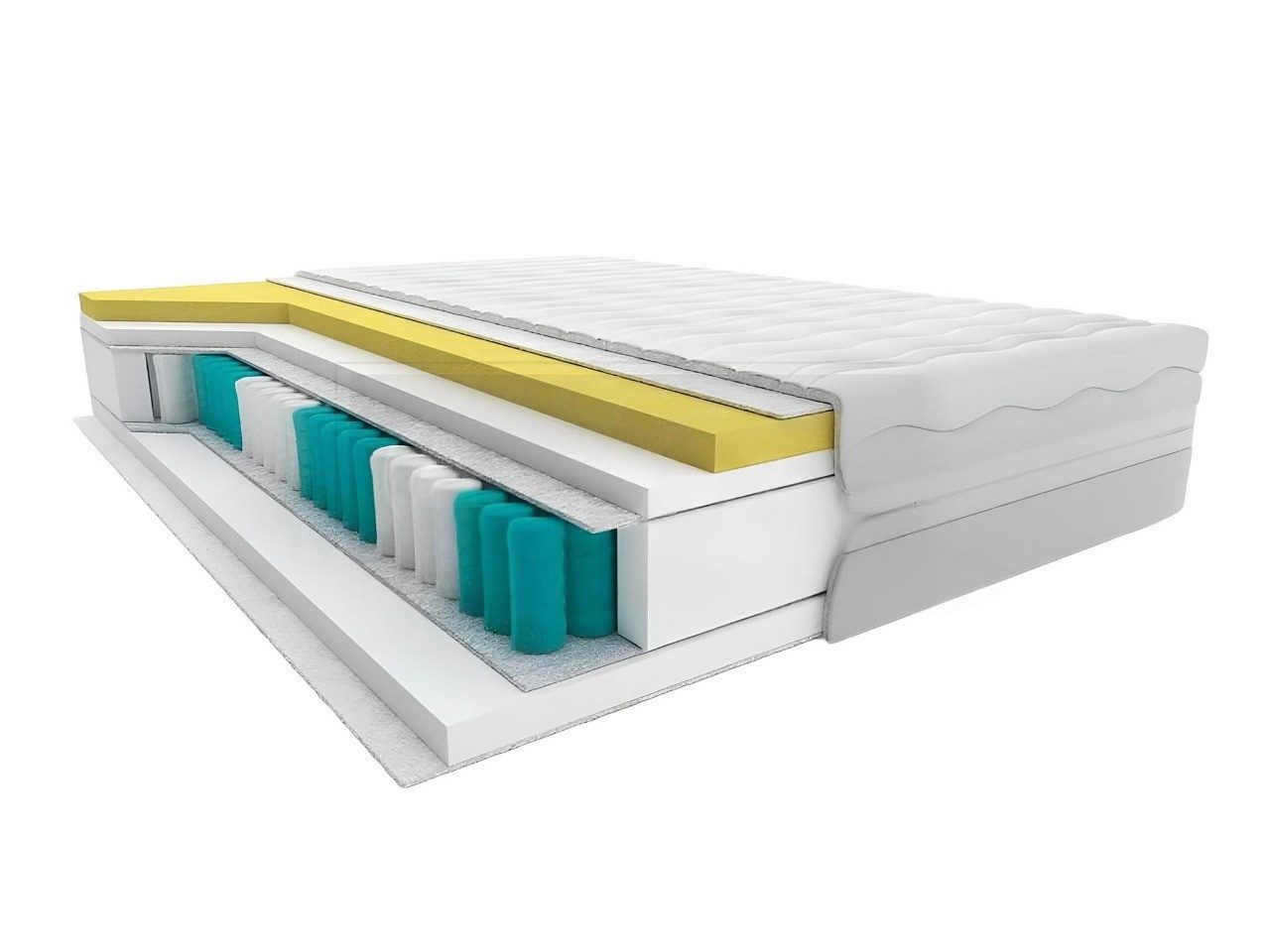 Taschenfederkernmatratze Luxuriöse 7-Zonen-Matratze mit Visco-Schaumstoff, Xlmoebel, 20 cm hoch, (Matratze), Hergestellt in Europa