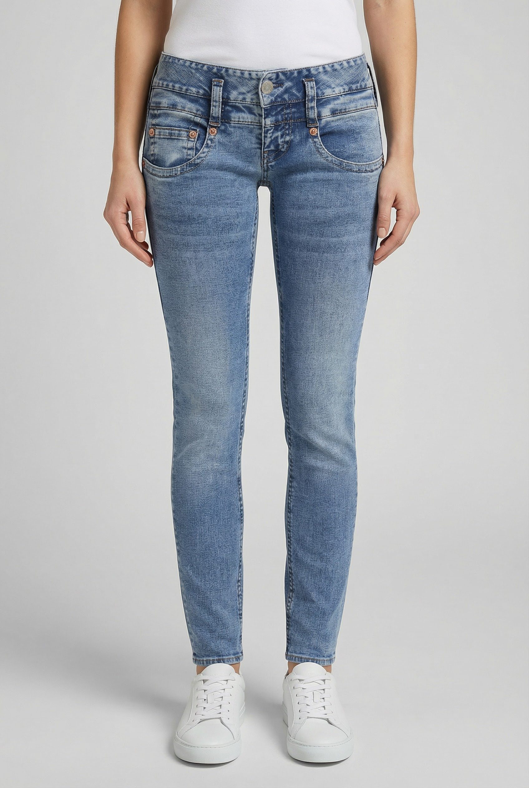 Herrlicher Slim-fit-Jeans Pitch Slim Denim aus Stretch-Denim