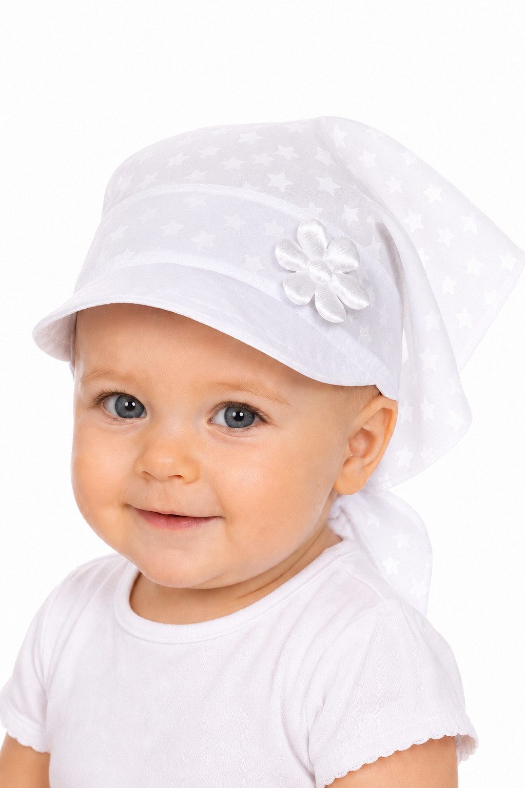 Kopftuch Kopftuch für Baby und Kinder in Weiß Bandana Tuch Schirmmütze