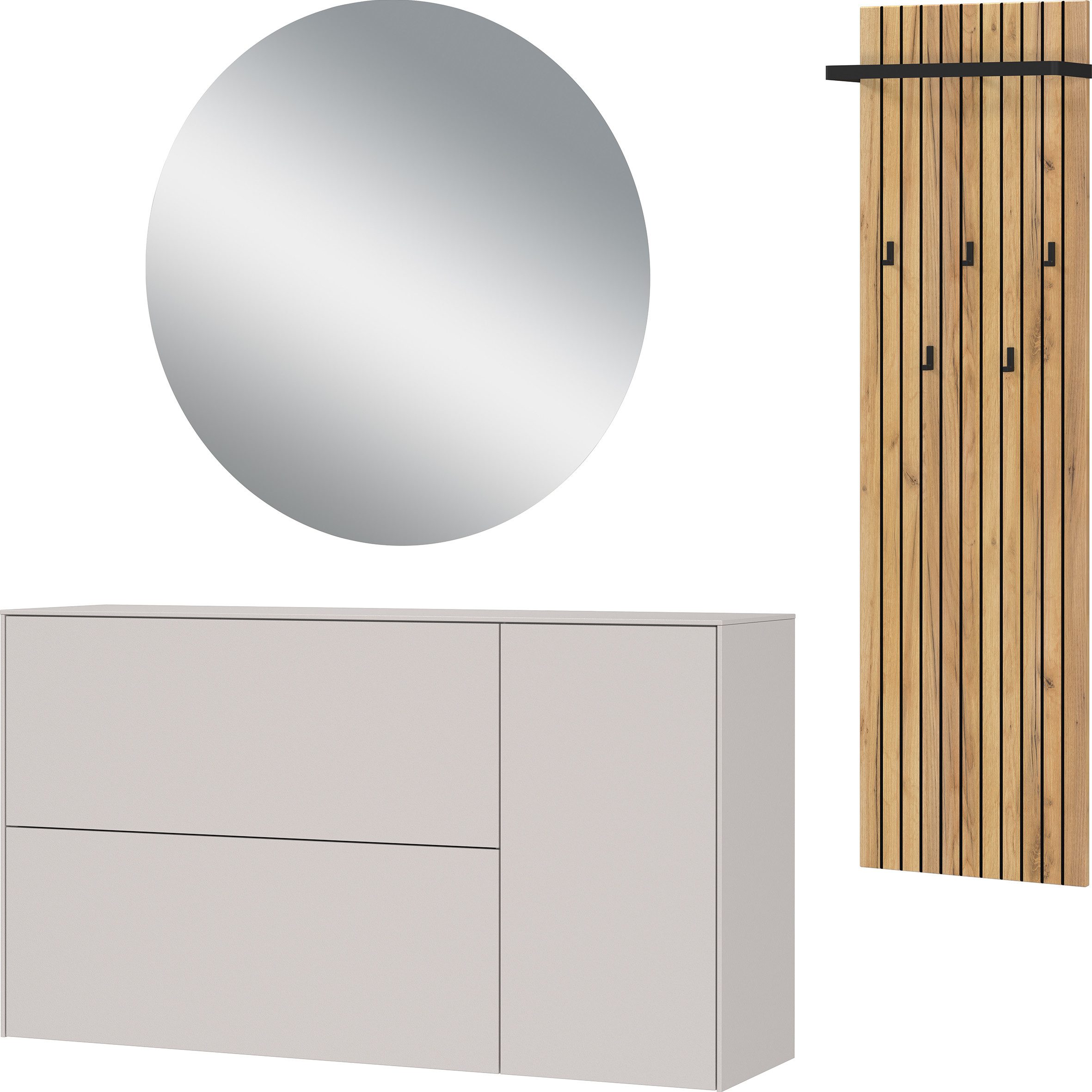GERMANIA Garderoben-Set, (3-St), Tür rechts- und links montierbar