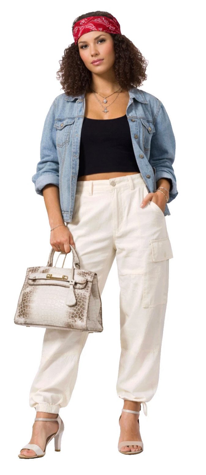 Polo Ralph Lauren Cargohose Damen Maulbeerseide Seiden-Leinen Hose Utility günstig online kaufen