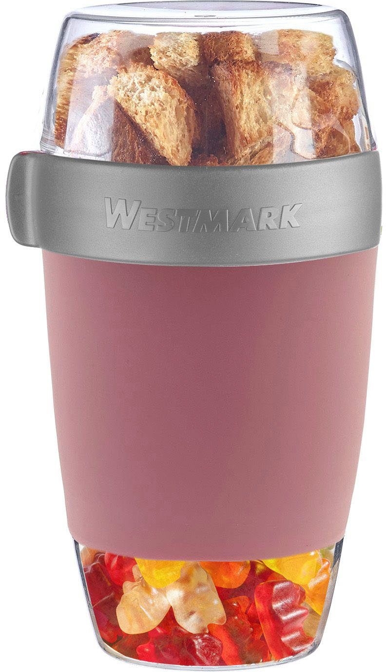 (1-tlg), Made Lunchpot, WESTMARK Germany Kunststoff, in 1150 ml, rosa Mehrwegbecher,