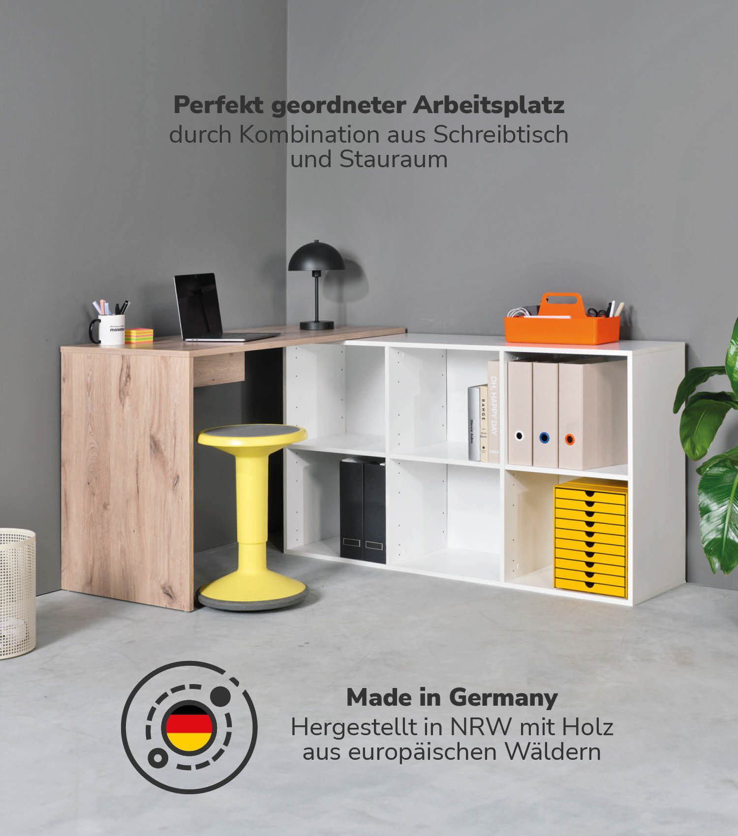mokebo Eckschreibtisch Der Produktive (mit 6 günstig online kaufen