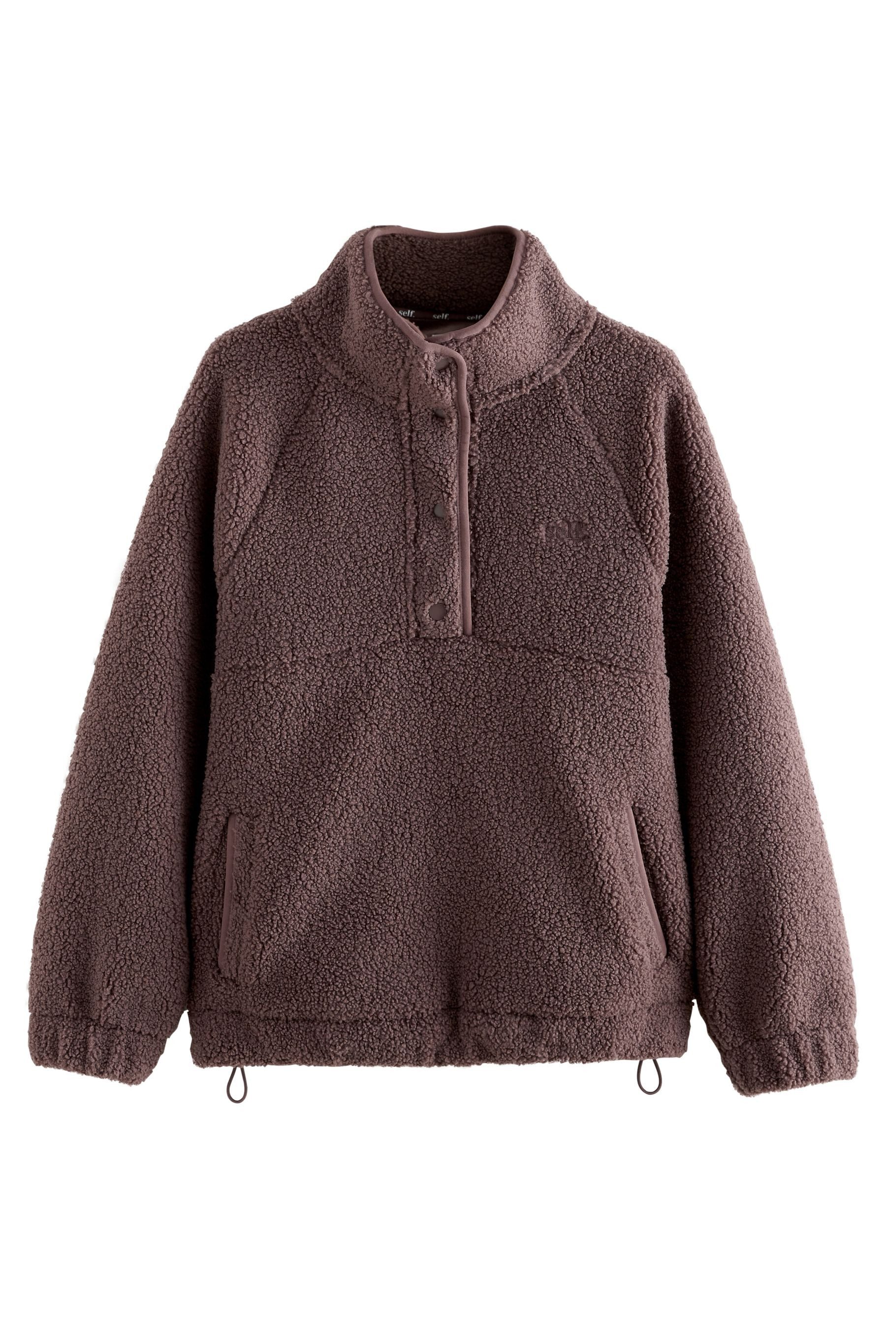 self Fleecejacke Self. Borg-Pullover mit Druckknopfausschnitt (1-St) günstig online kaufen