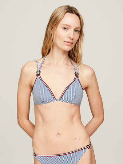Tommy Hilfiger Swimwear Triangel-Bikini-Top TRIANGLE FIXED RP PRINT, mit Zierringen