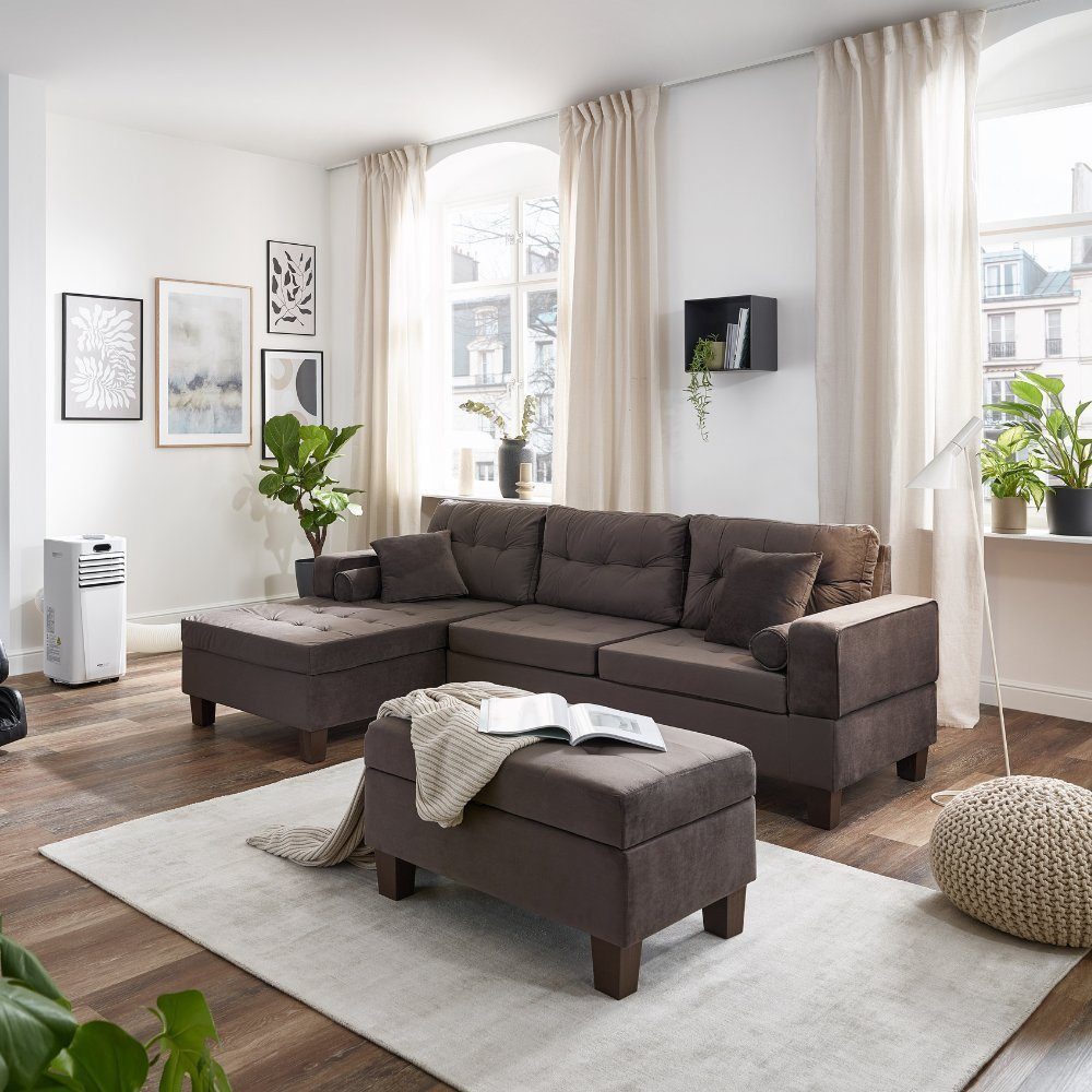 HOME DELUXE Ecksofa Sofa ROM, 242,6 günstig online kaufen