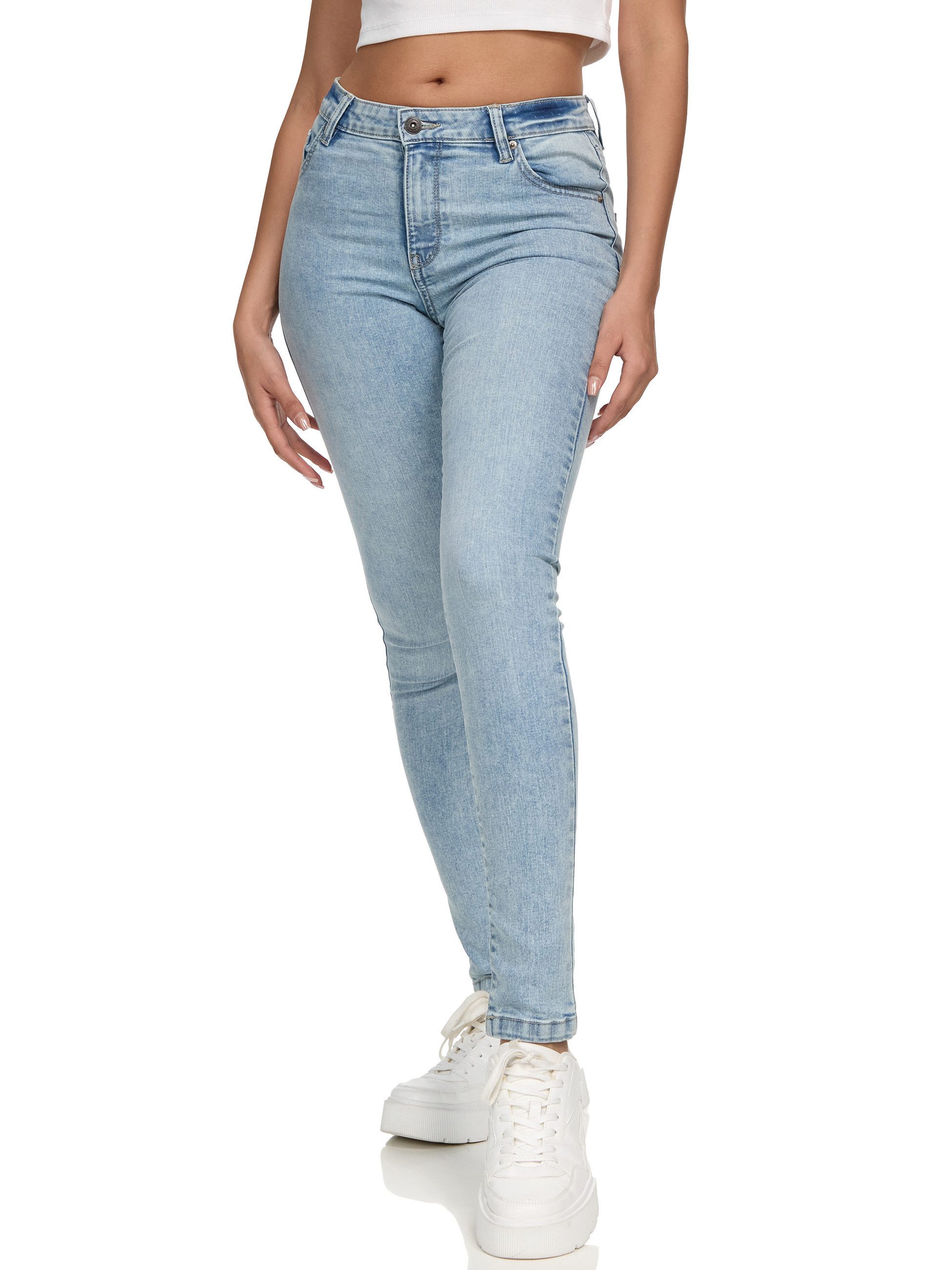 REPUBLIX Stretch-Jeans Tori Damen Mid Waist Stretch Denim Jeans Basic