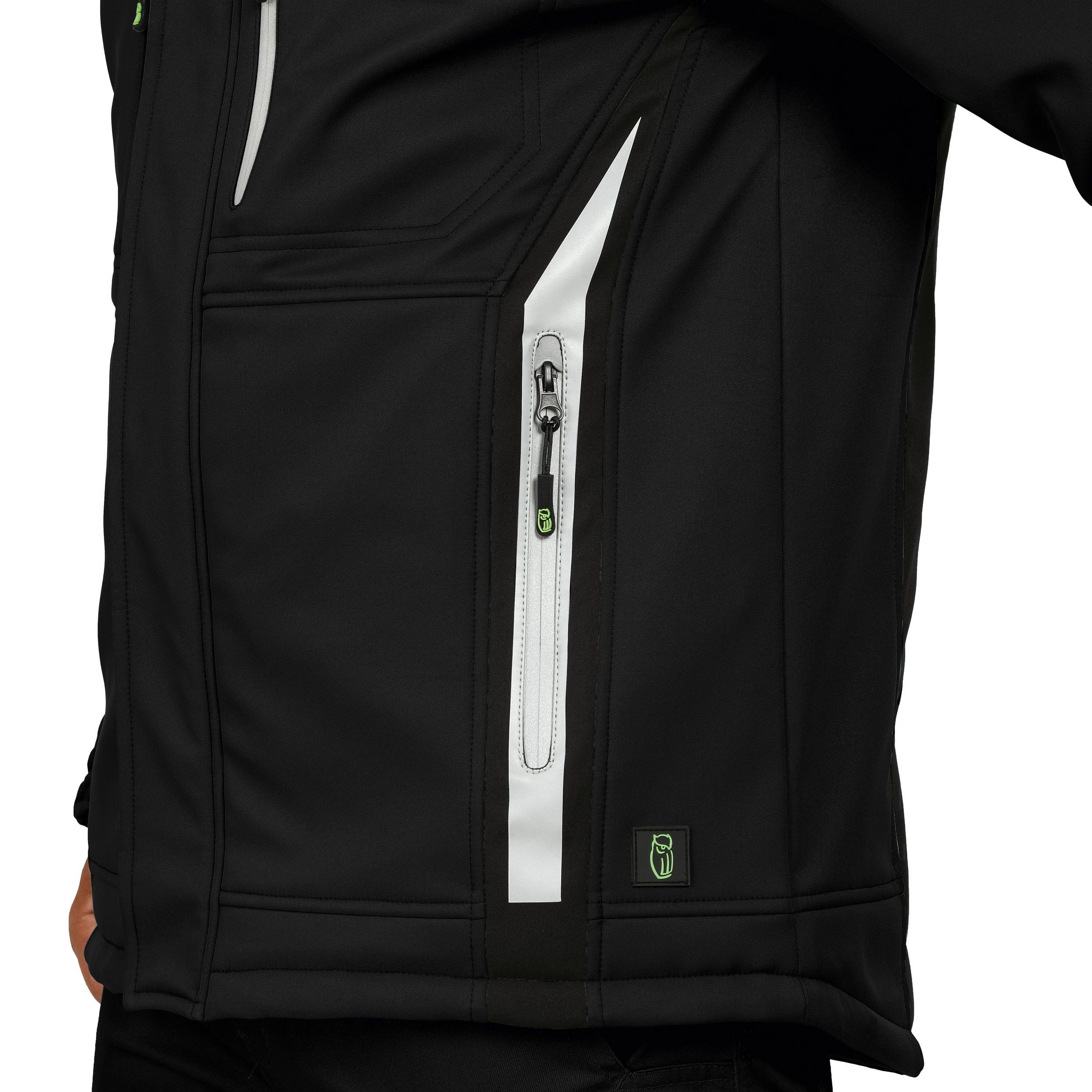 Leibwächter Winterjacke Flex-Line Herren Winter Softshelljacke wärmend, kälteisolierend,verstellbare Bündchen und Saum, 7 Taschen
