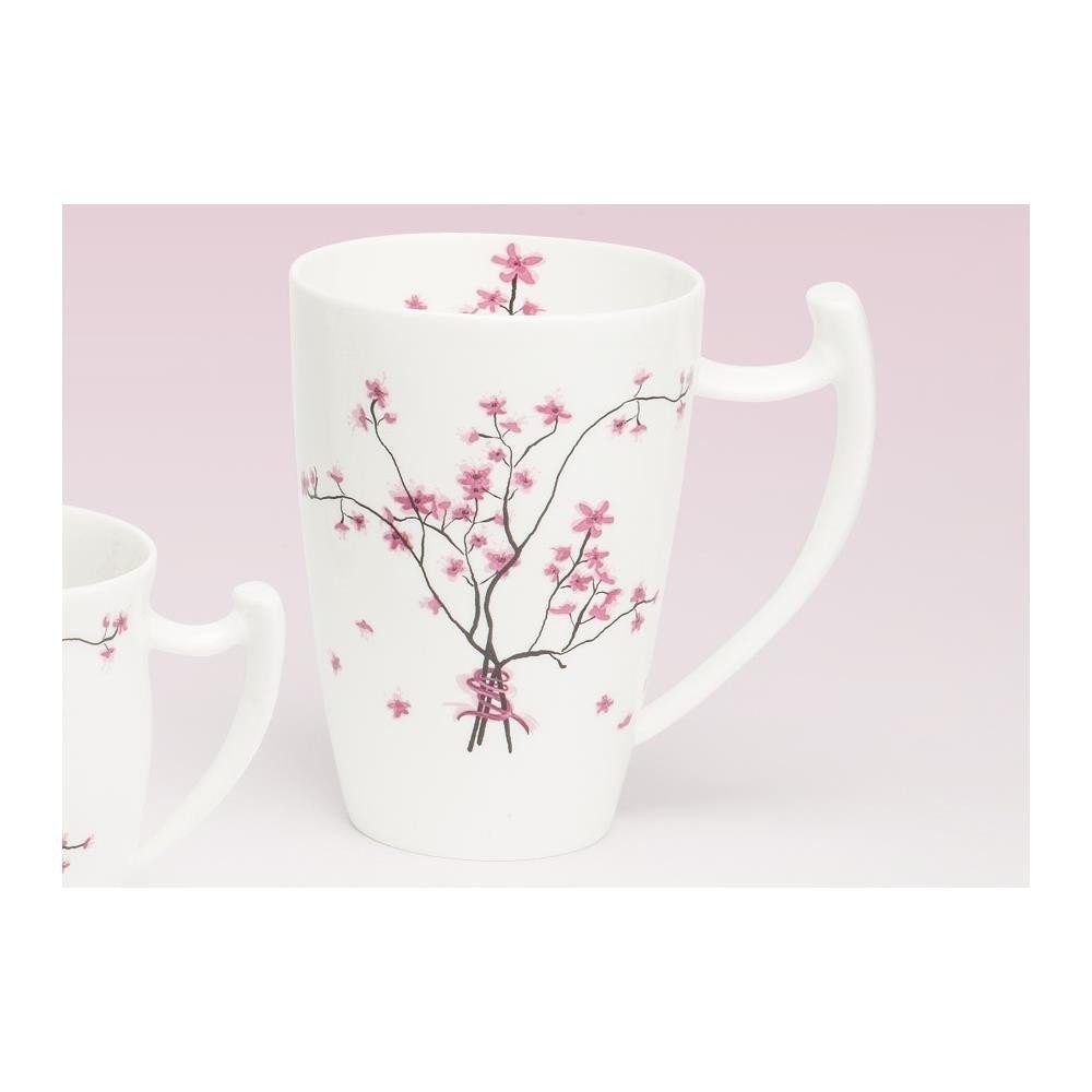 TeaLogic Becher Cherry Blossom, Porzellan, Weiß Porzellan