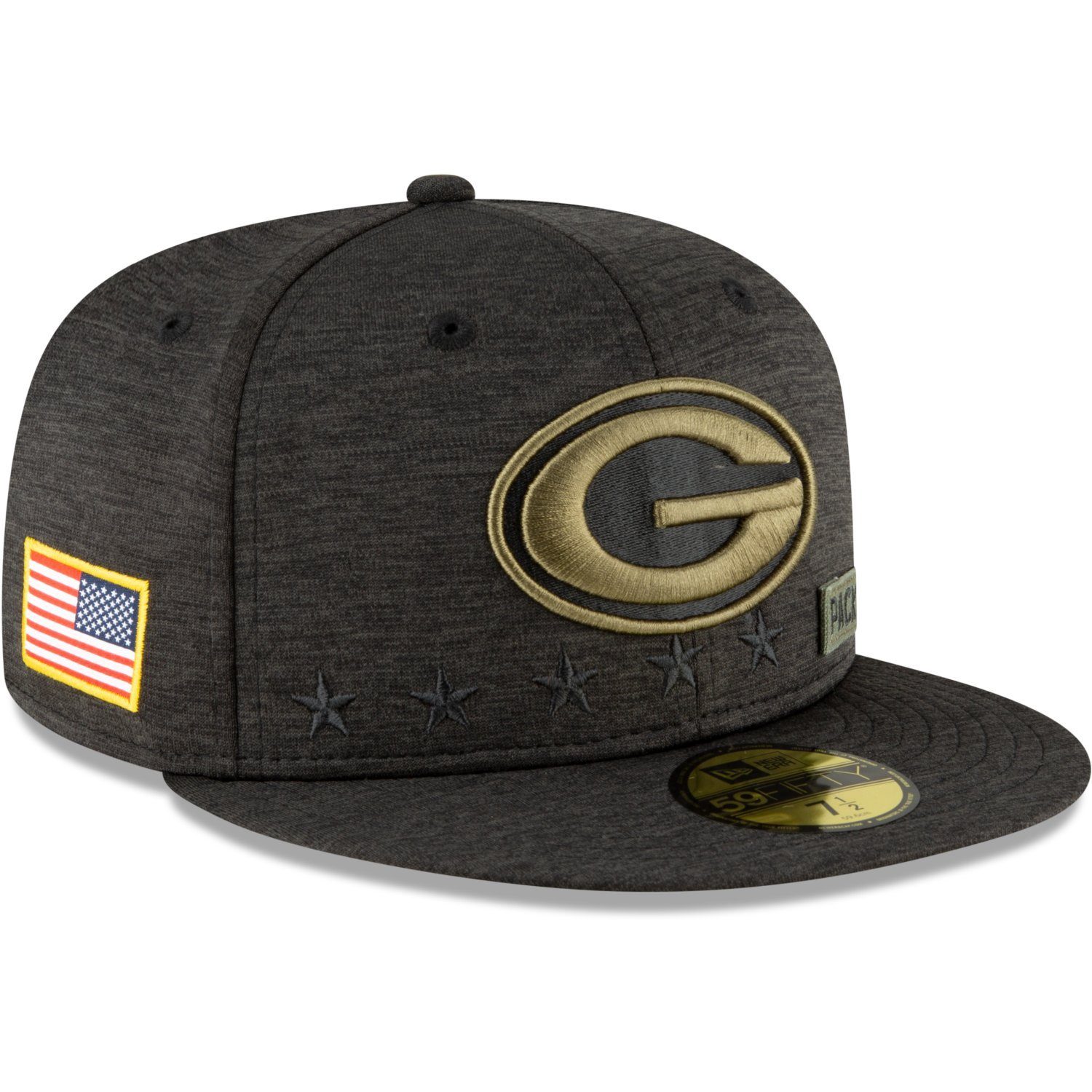 Salute to Packers Service 2020 Green Bay NFL Fitted New Era Cap 59FIFTY