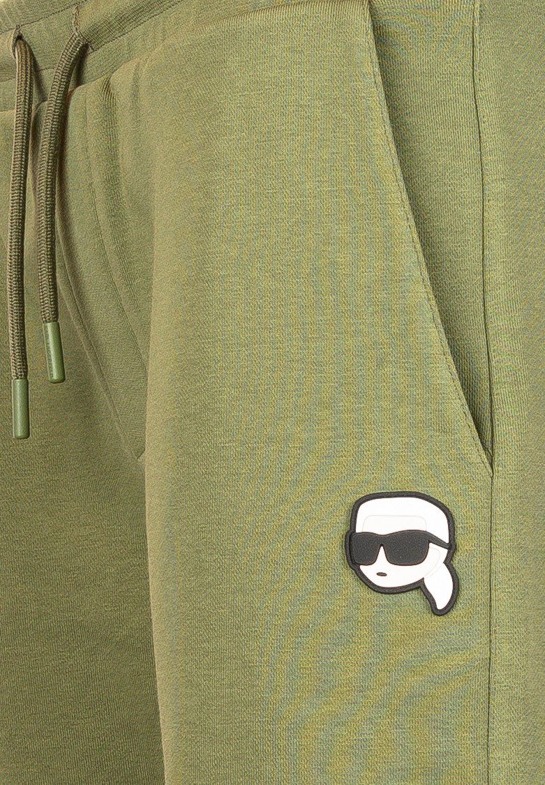 LAGERFELD Shorts mit Logo-Stickerei (1-tlg)