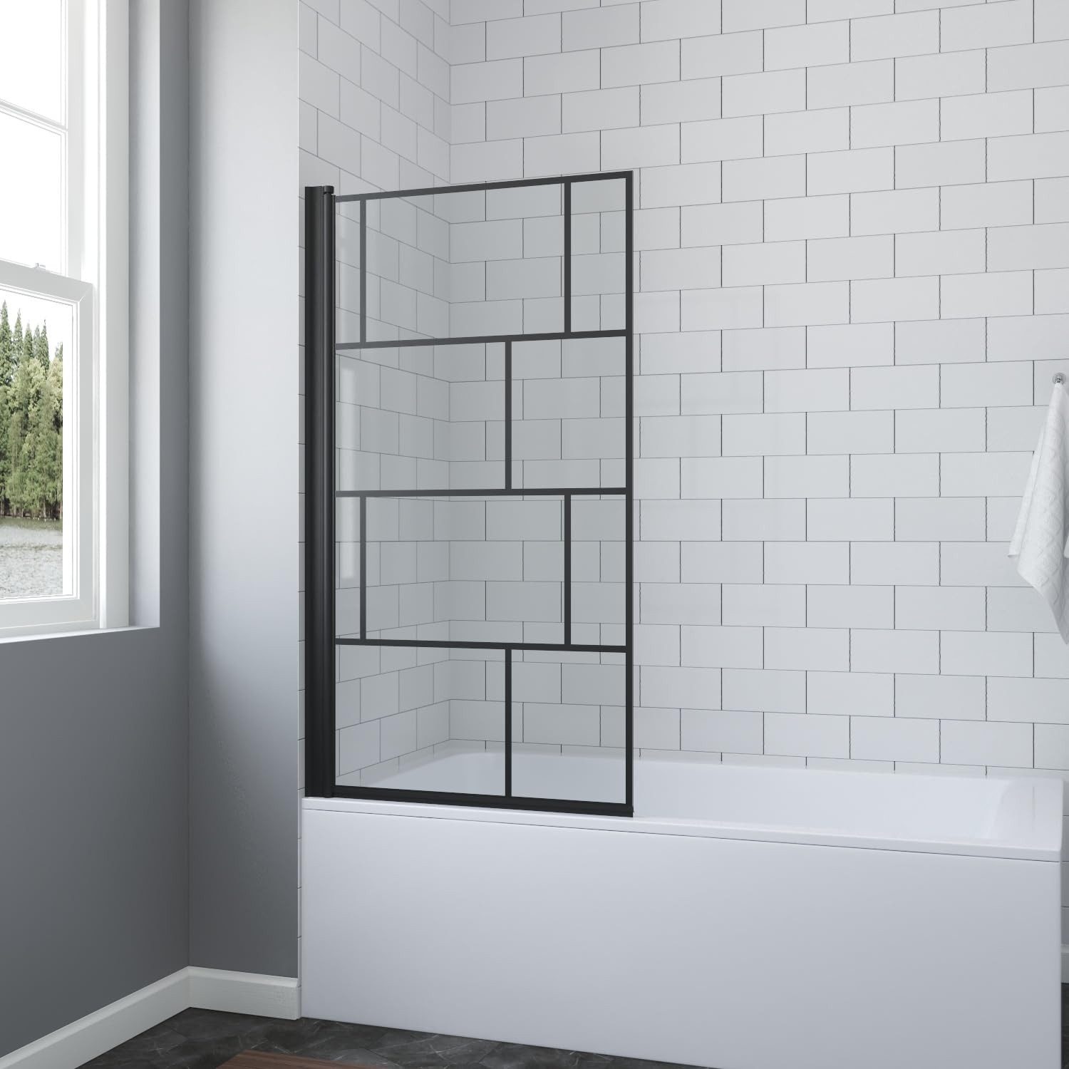 AQUABATOS Badewannenaufsatz Duschabtrennung Badewanne Badewannenwand ohne günstig online kaufen