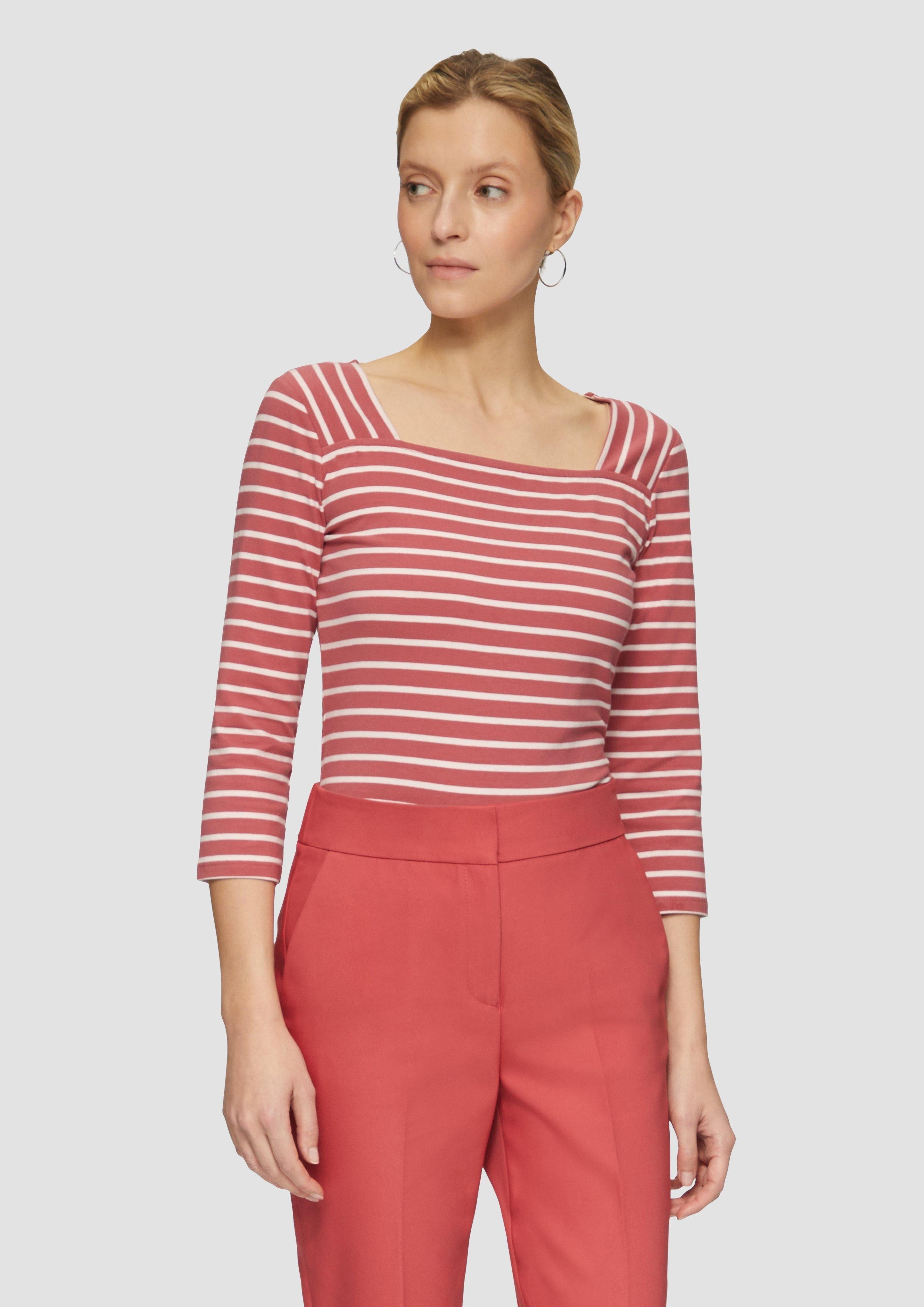 s.Oliver BLACK LABEL 3/4-Arm-Shirt Gestreiftes Shirt günstig online kaufen