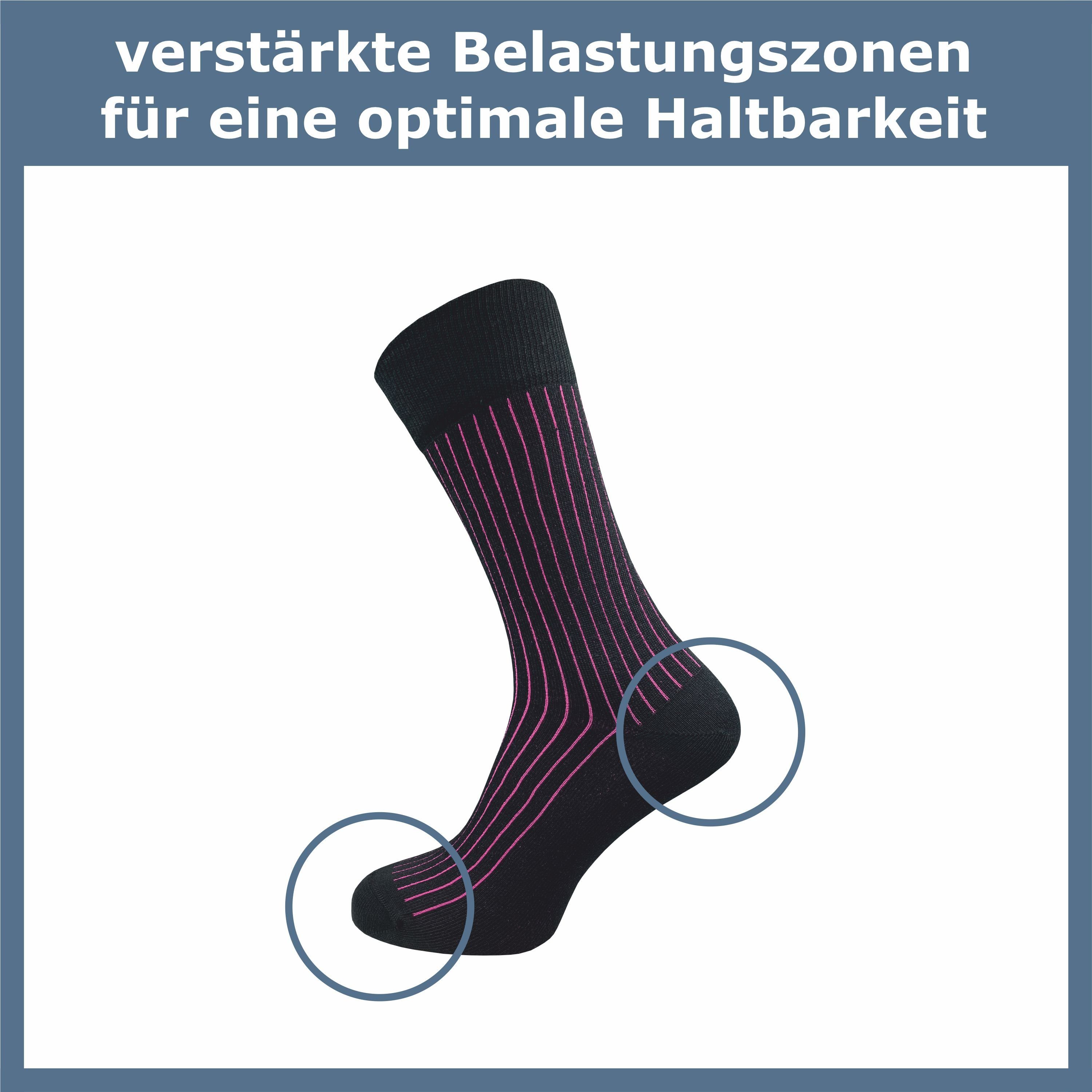 Effekt Rippstruktur zweifarbiger Socken GAWILO Socken Herren durch mit - Business Effekt (5 Garantie Paar) ca·wa·so Shadow Herren Hinguck mit moderne für